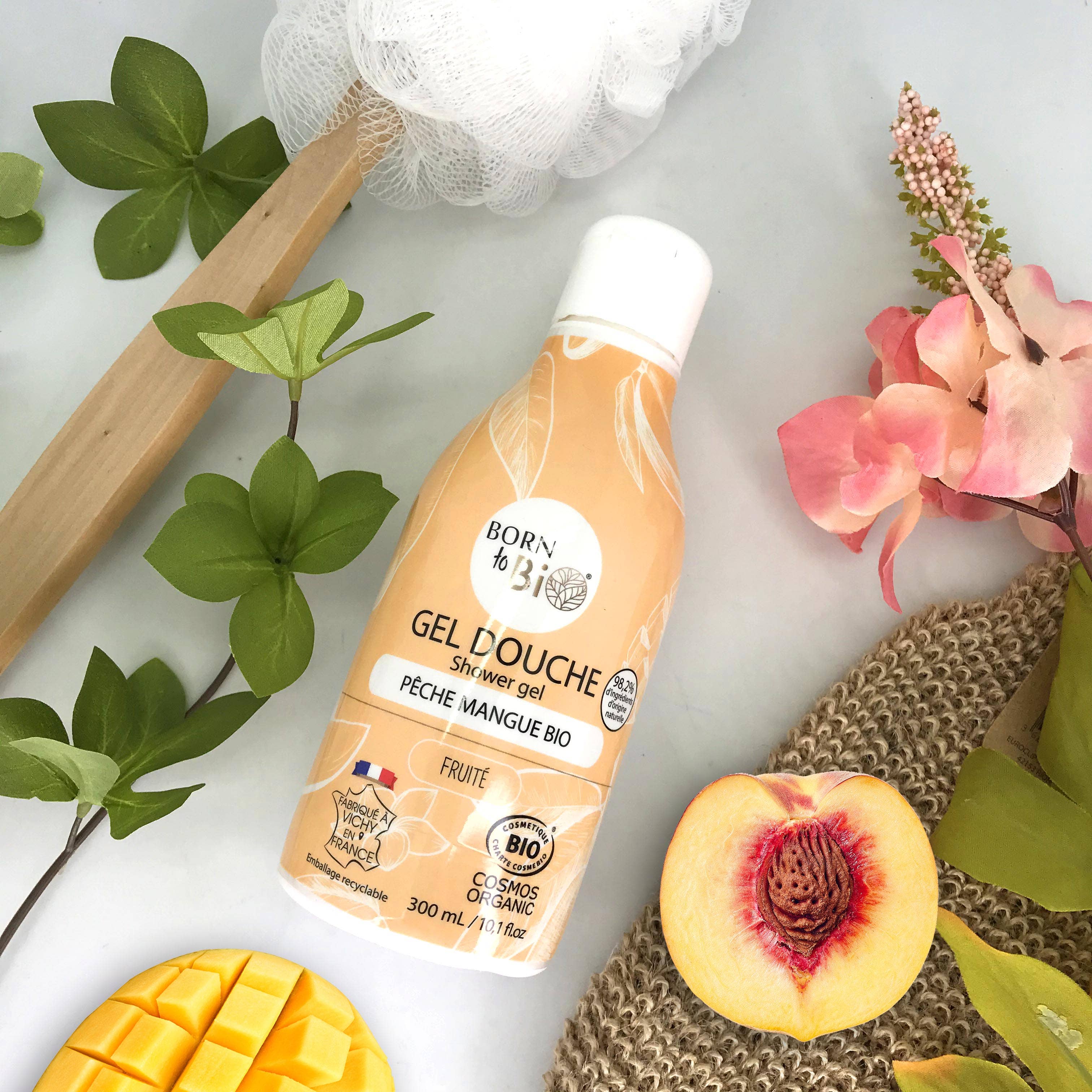 Gel douche Pèche Mangue Bio Cosmos Organic