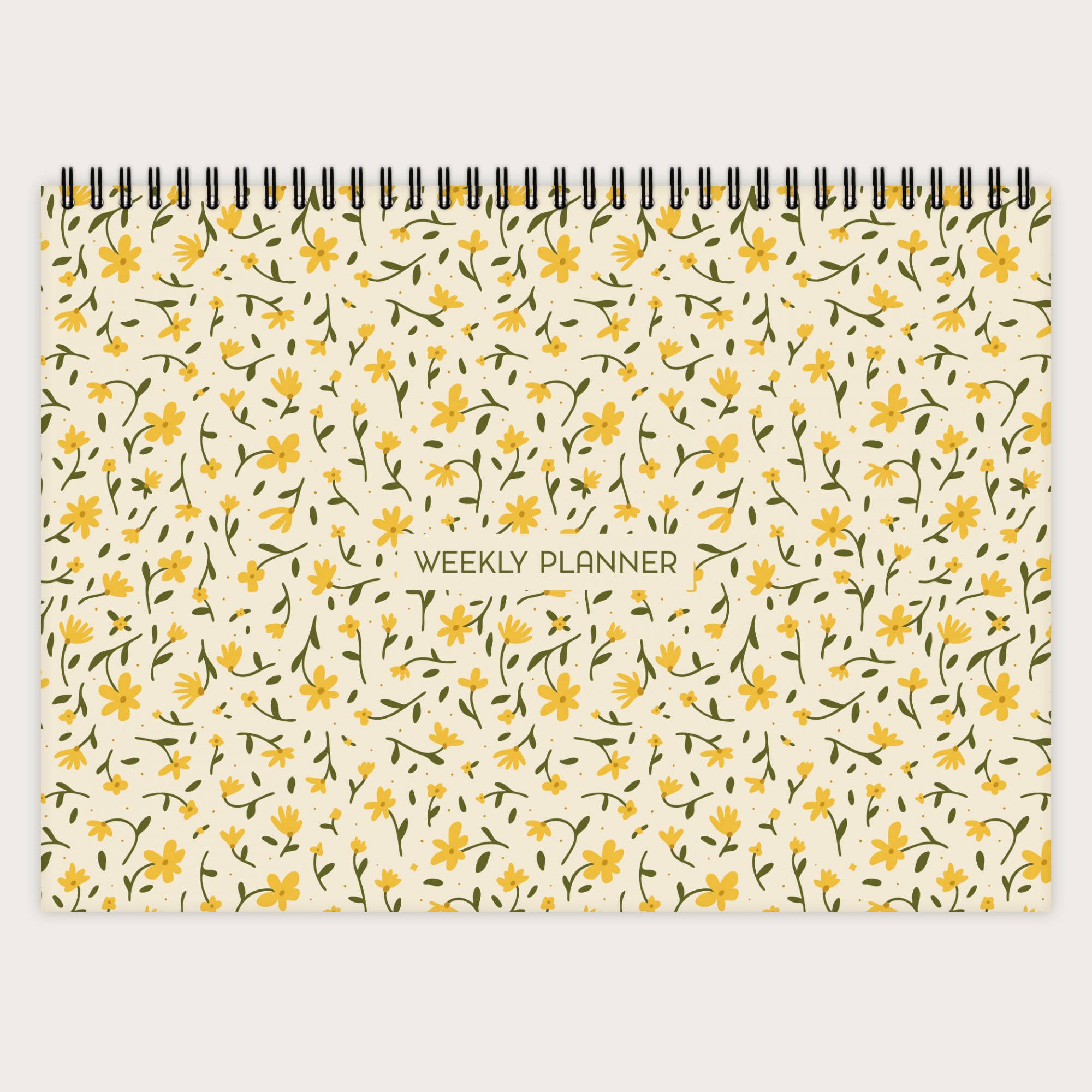 Agenda hebdomadaire A4 à motif floral bohème n° 1