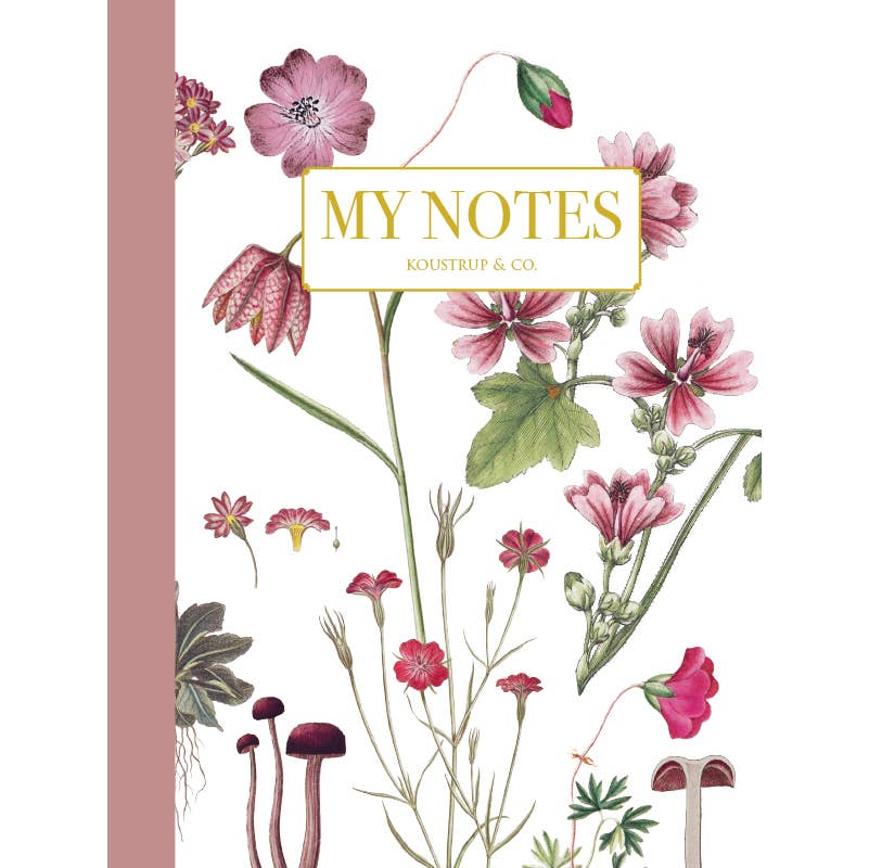 Rose florale - Carnet de notes - Fabriqué au Danemark