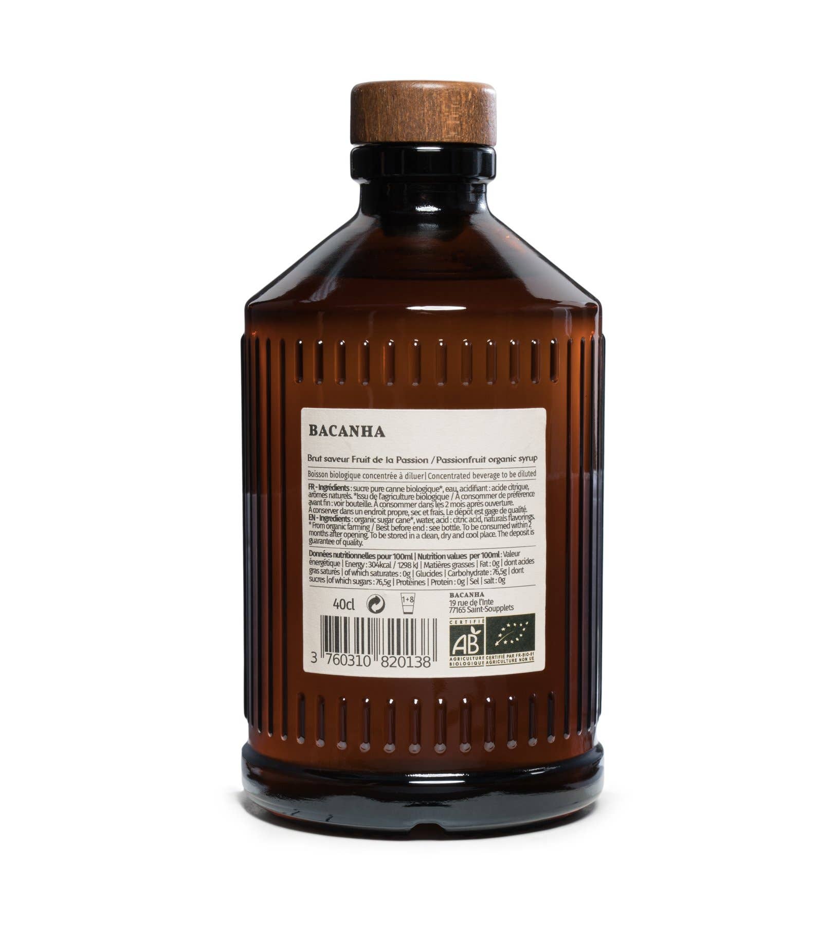 Sirop de Fruit de la Passion Brut Biologique - 400 ml
