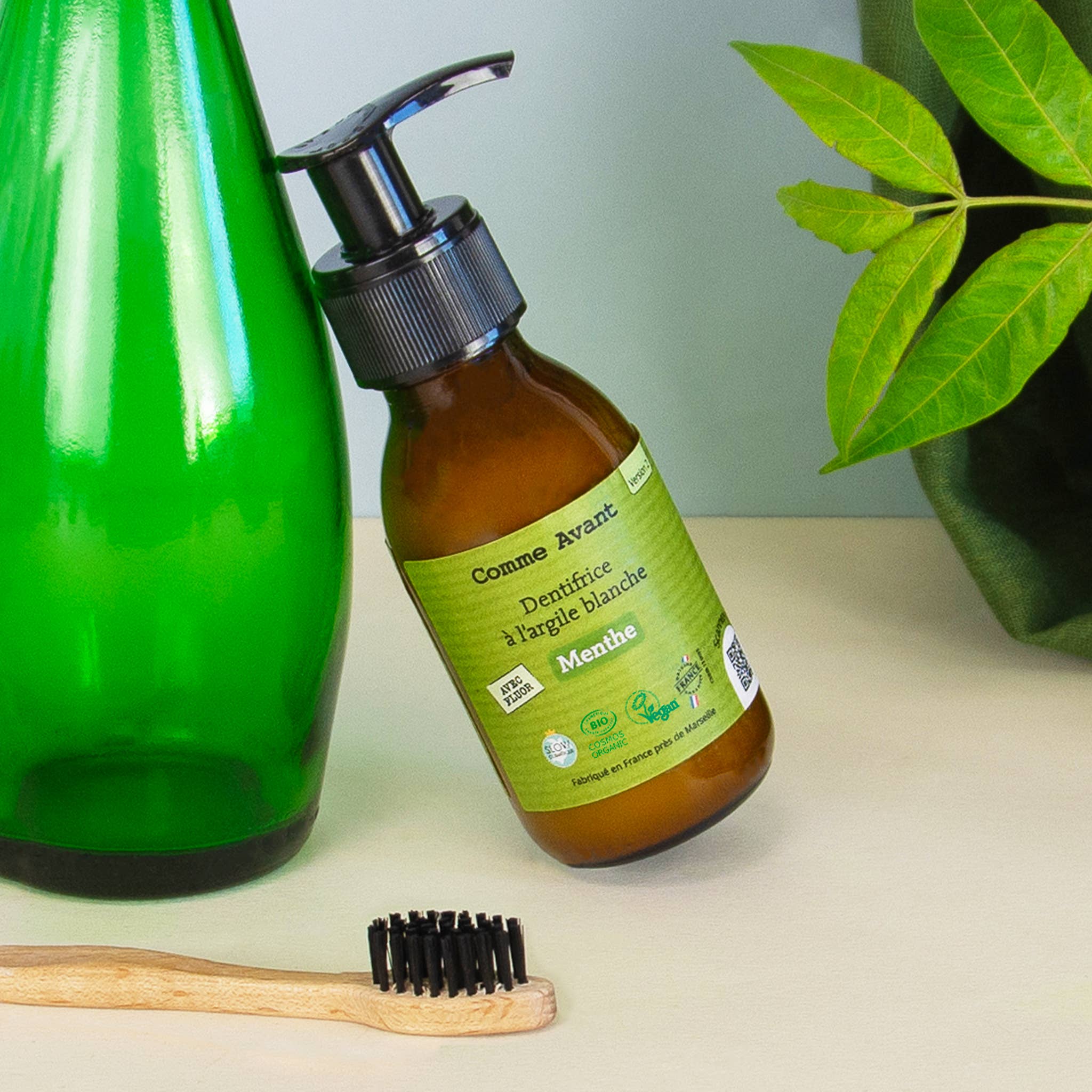 Dentifrice bio en pâte à la menthe: 1 dentifrice - 90ml