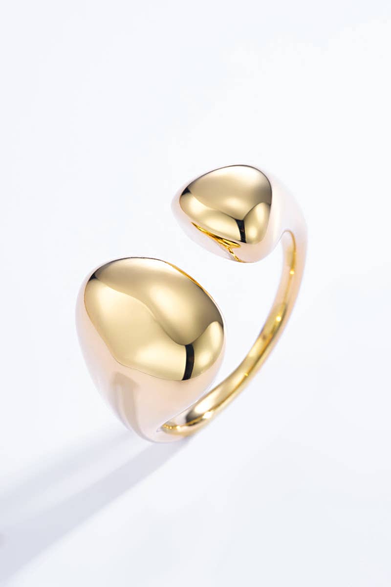 Bague ouverte en acier inoxydable 424AQ32: Or