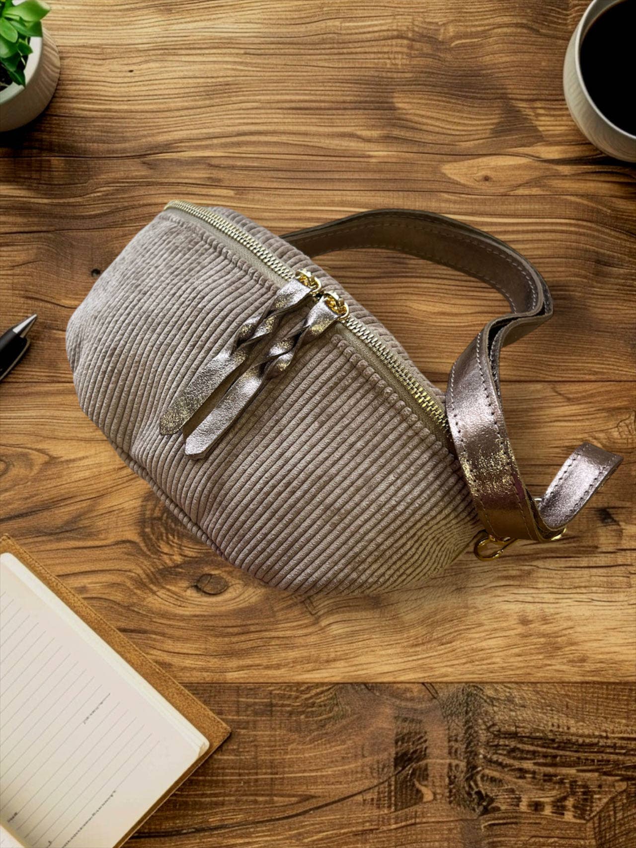 Sac ROSA VELOURS - 4135: Taupe