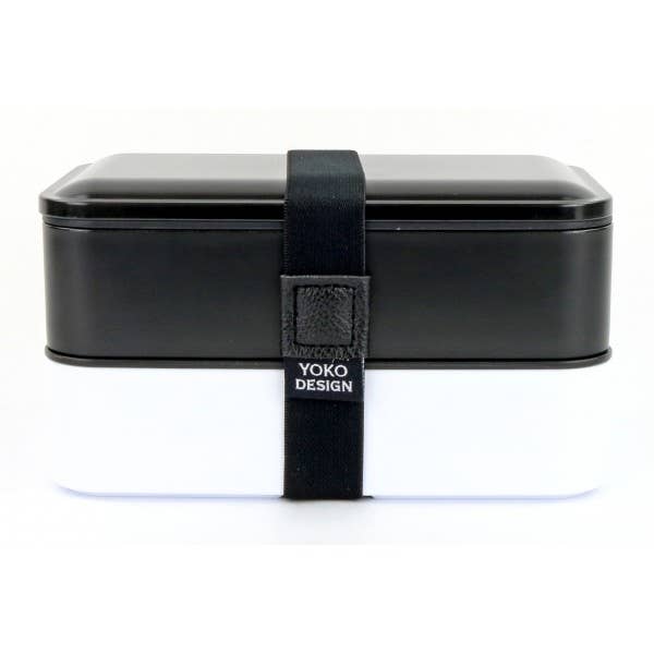 Boîte à déjeuner 2 étages noire 1200 ml