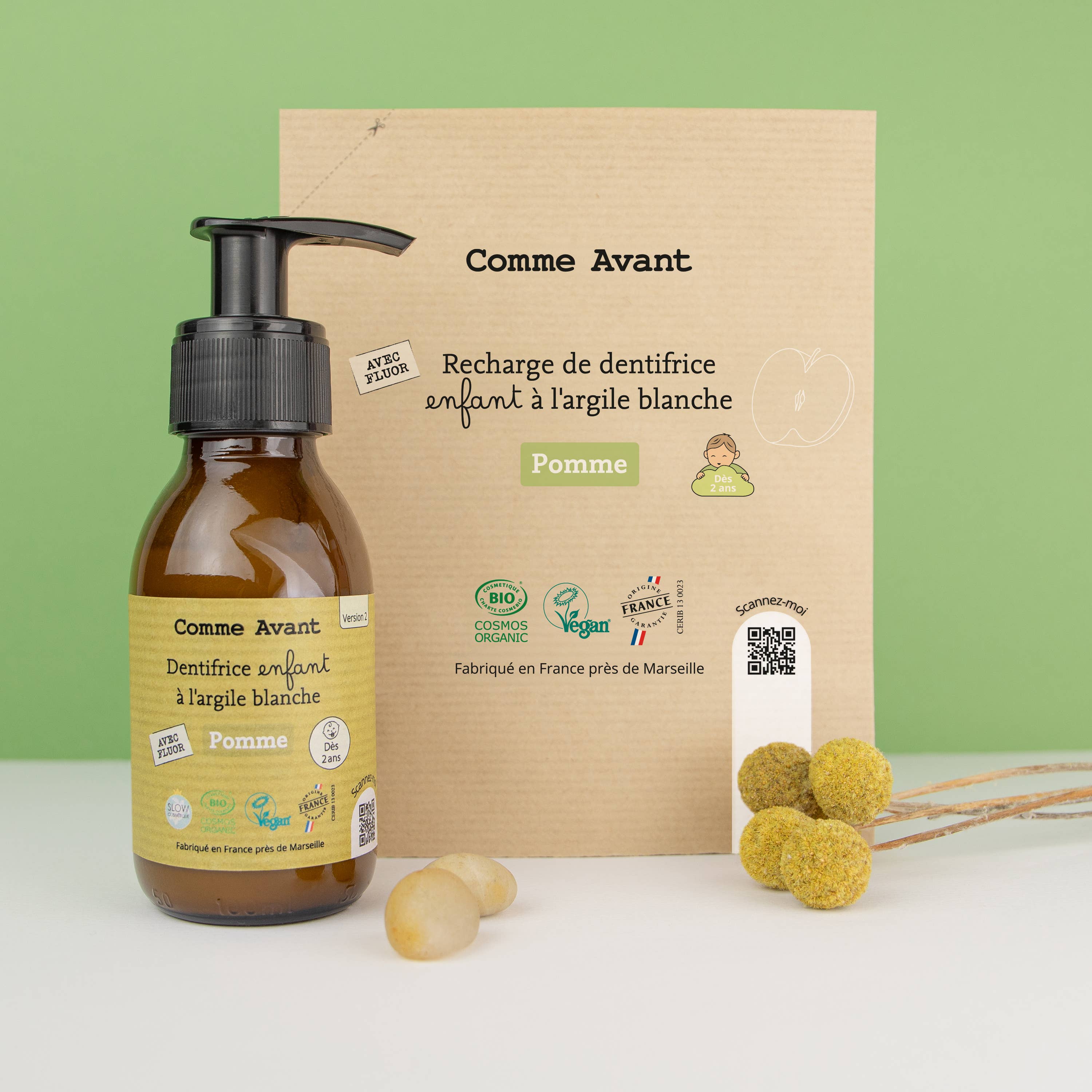 Dentifrice bio enfant à la pomme 🍏: 1 dentifrice - 90ml