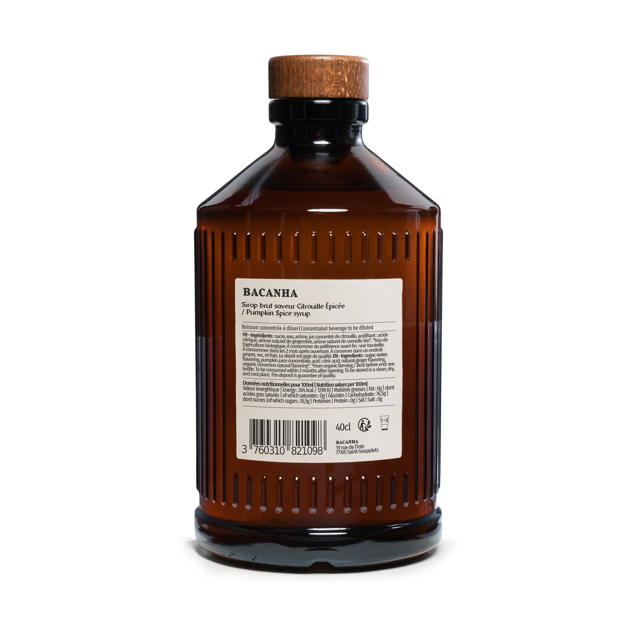 Sirop de Pumpkin Spice Brut (Citrouille Epicée) - 400 ml