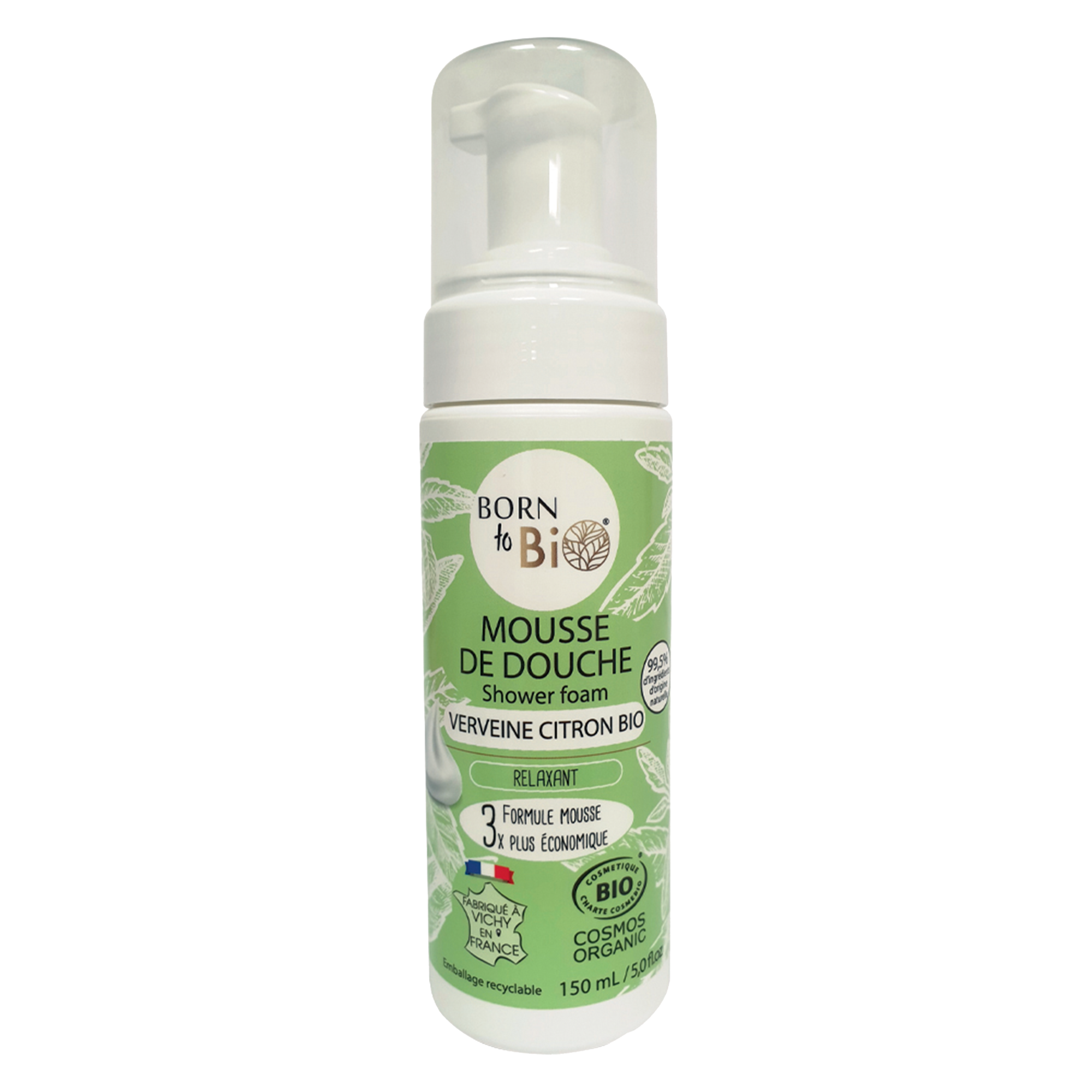 Mousse de douche Verveine Citron Bio Cosmos Organic - 150mL