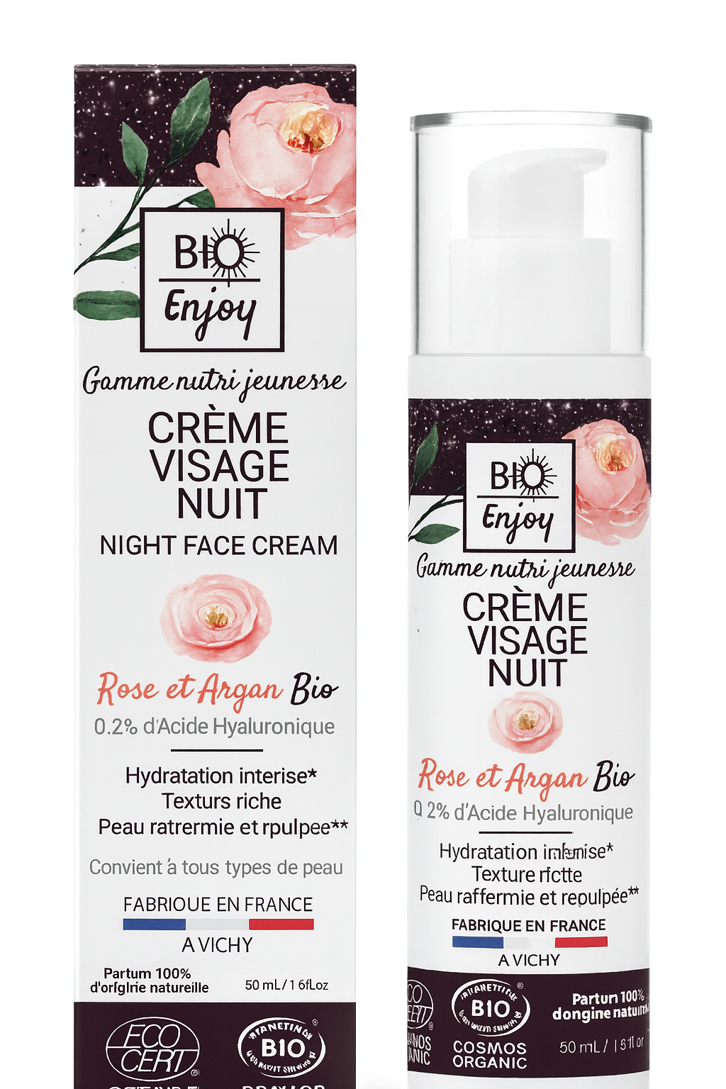 Crème de Nuit Rose Argan – Certifiée Bio