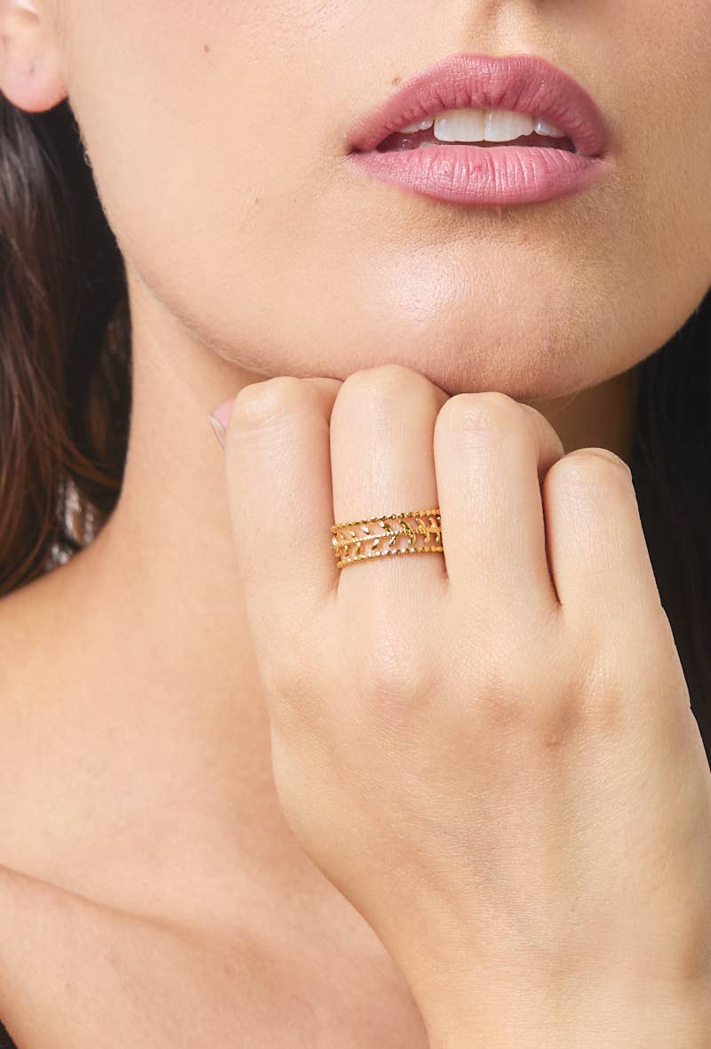 Bague en acier inoxydable 424YC26: Or