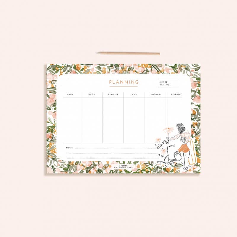 Agenda hebdomadaire « Fleurs »