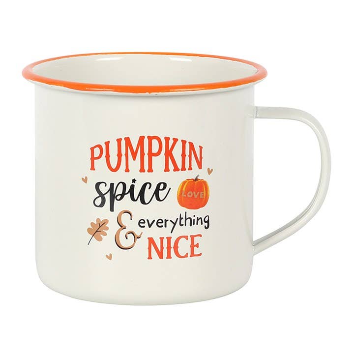 Tasse en émail Pumpkin Spice automne-automne