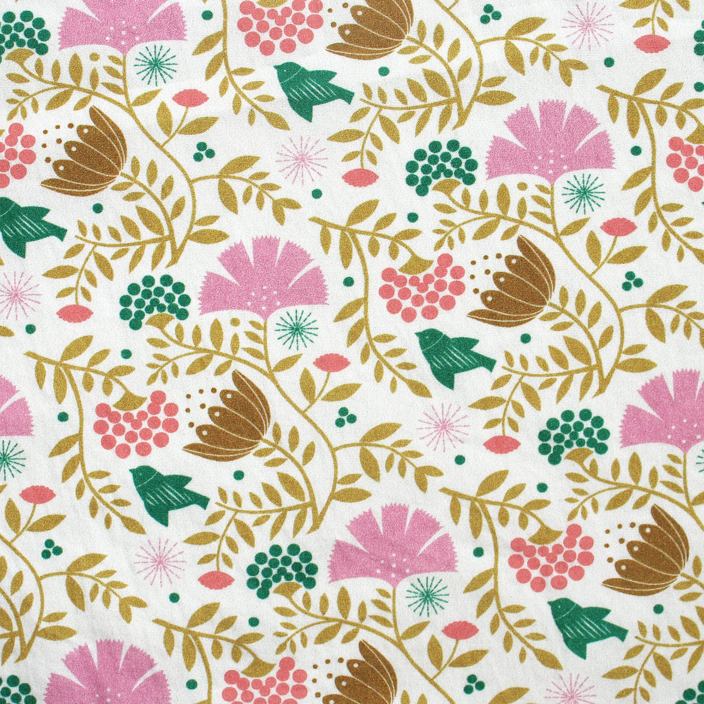 Coupon 50 cm motif Indian bird multico