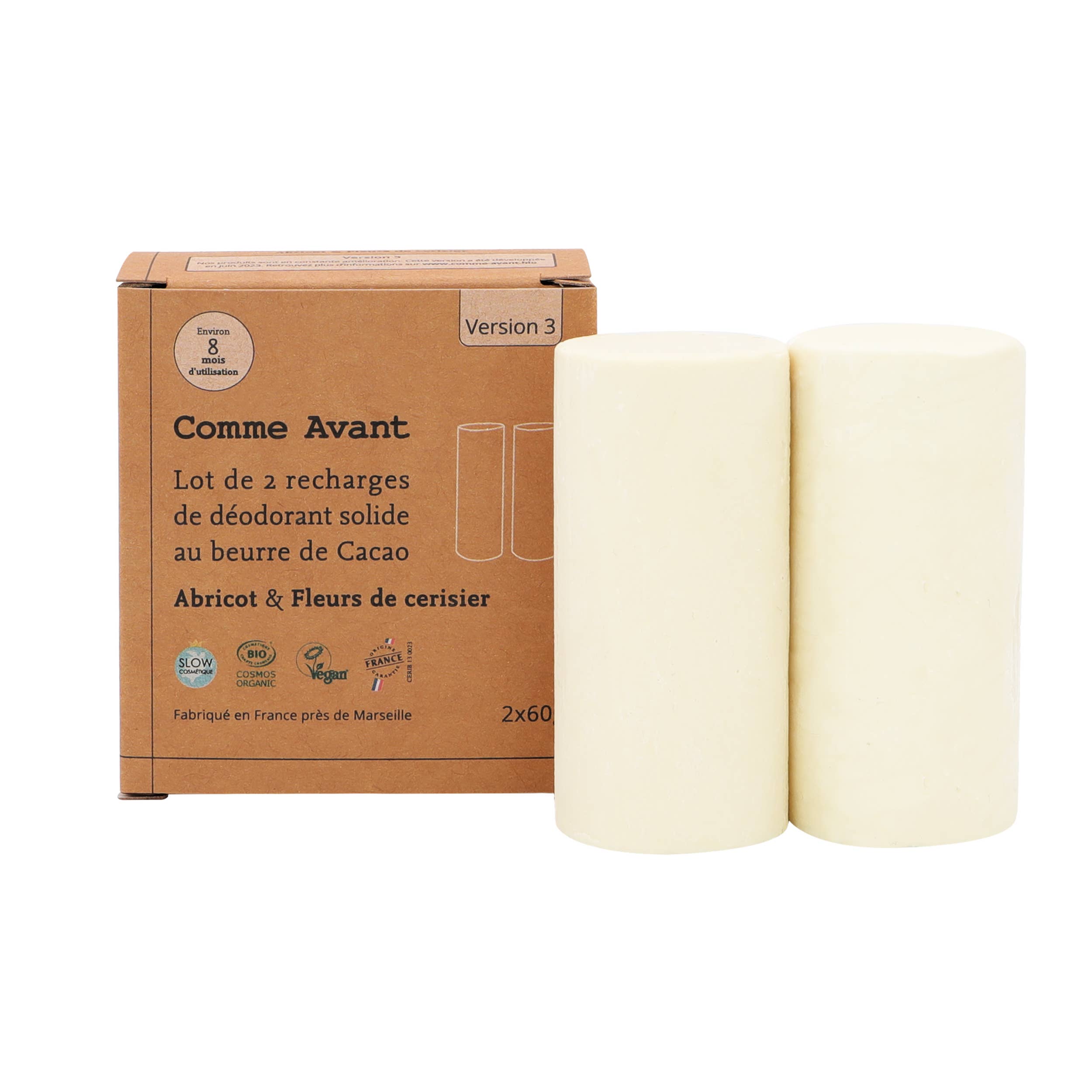 Déodorant solide abricot & fleurs de cerisier : Déodorant - 60g