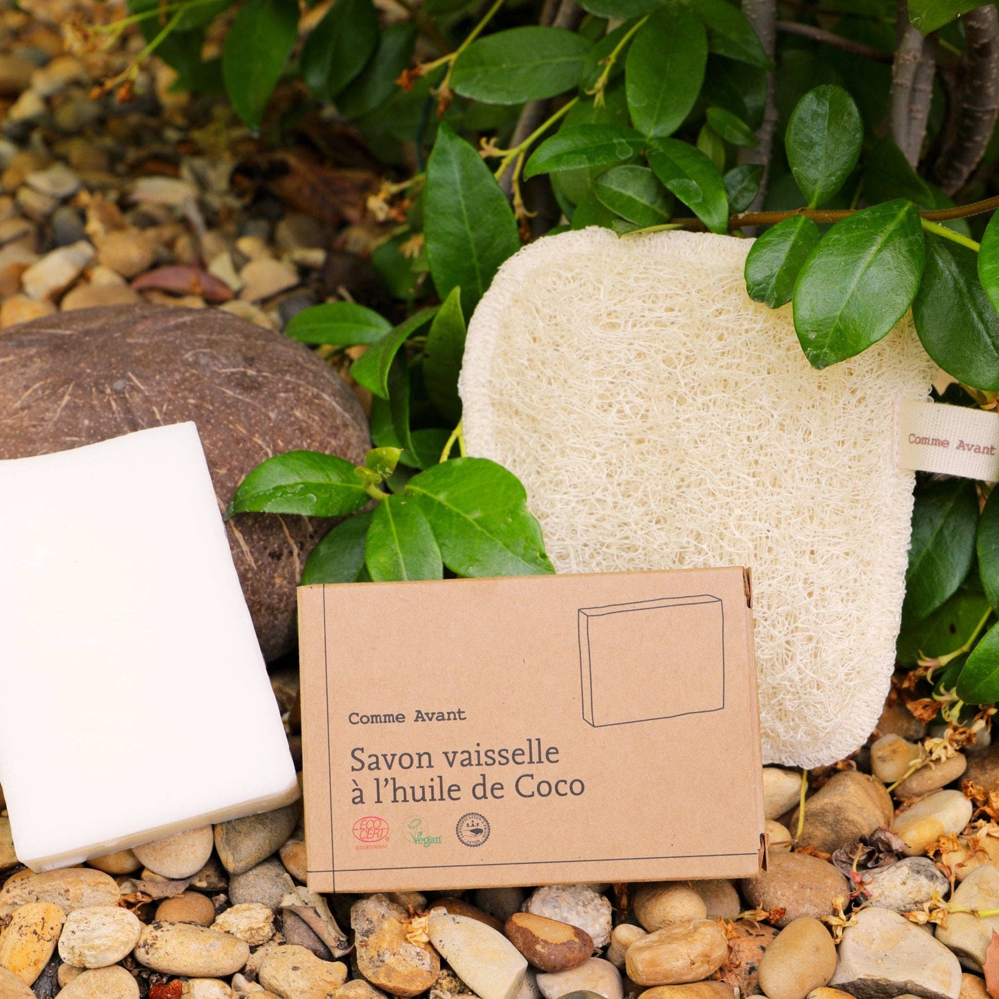Savon vaisselle à l'huile de Coco : 1 savon vaisselle Eucalyptus & Vetiver - 150g