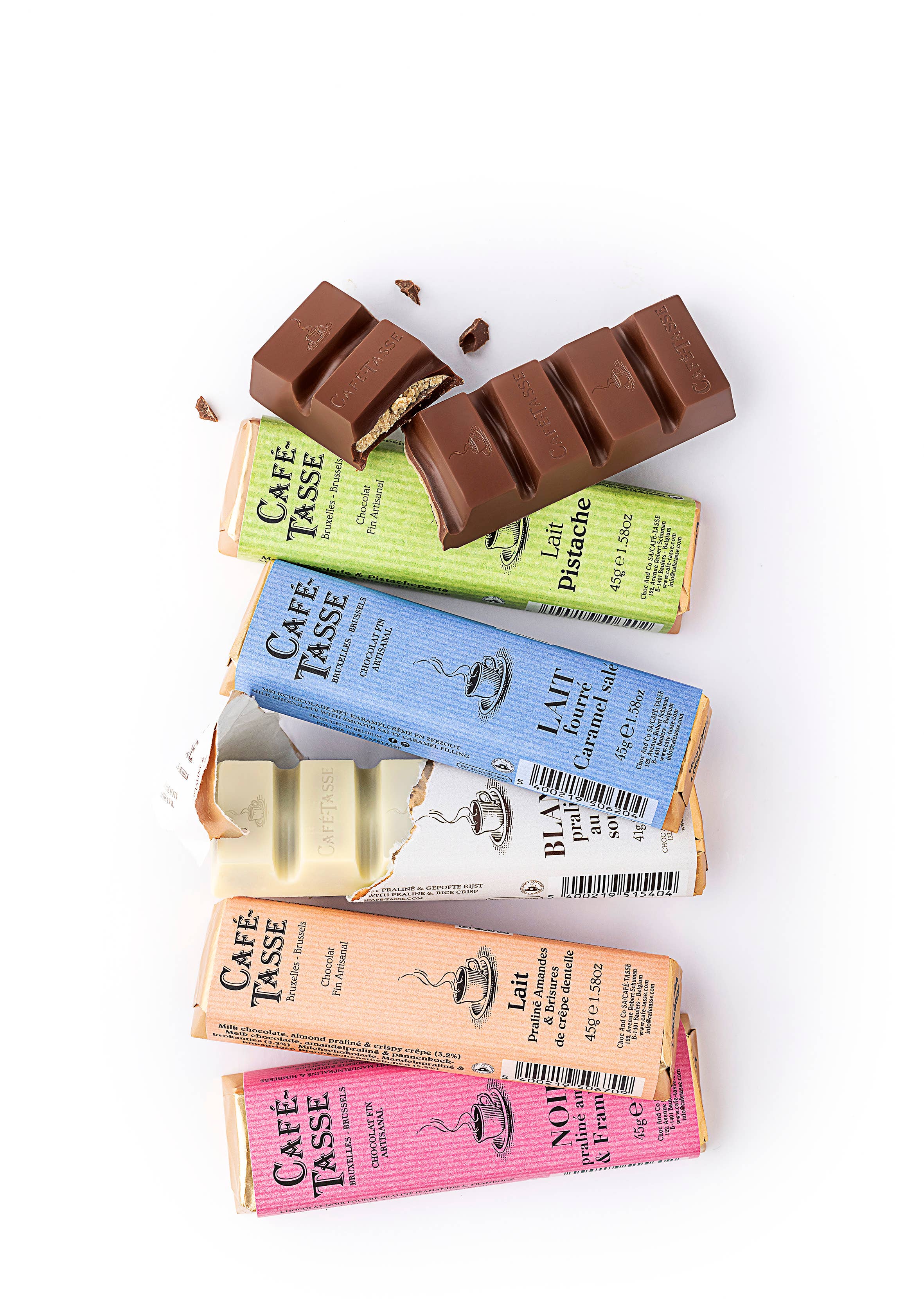 Barre de chocolat au Lait fourré Caramel Salé