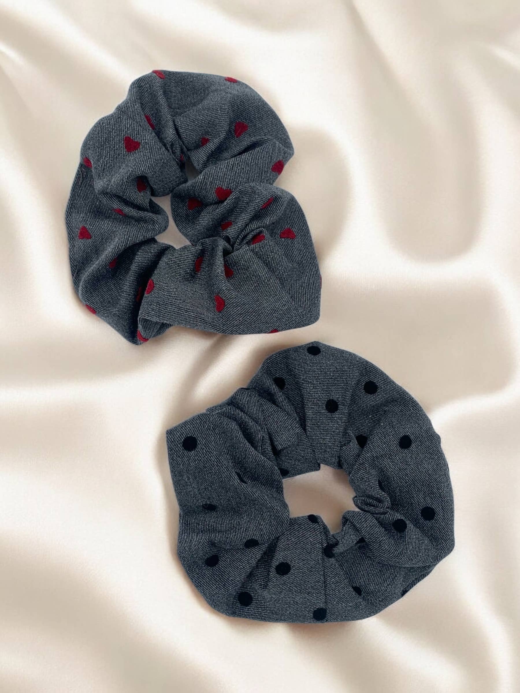 Chouchou à motifs Noir