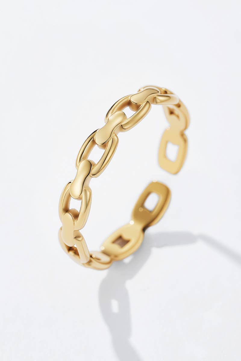 Bague chaine en acier inoxydable 424CA71: Or
