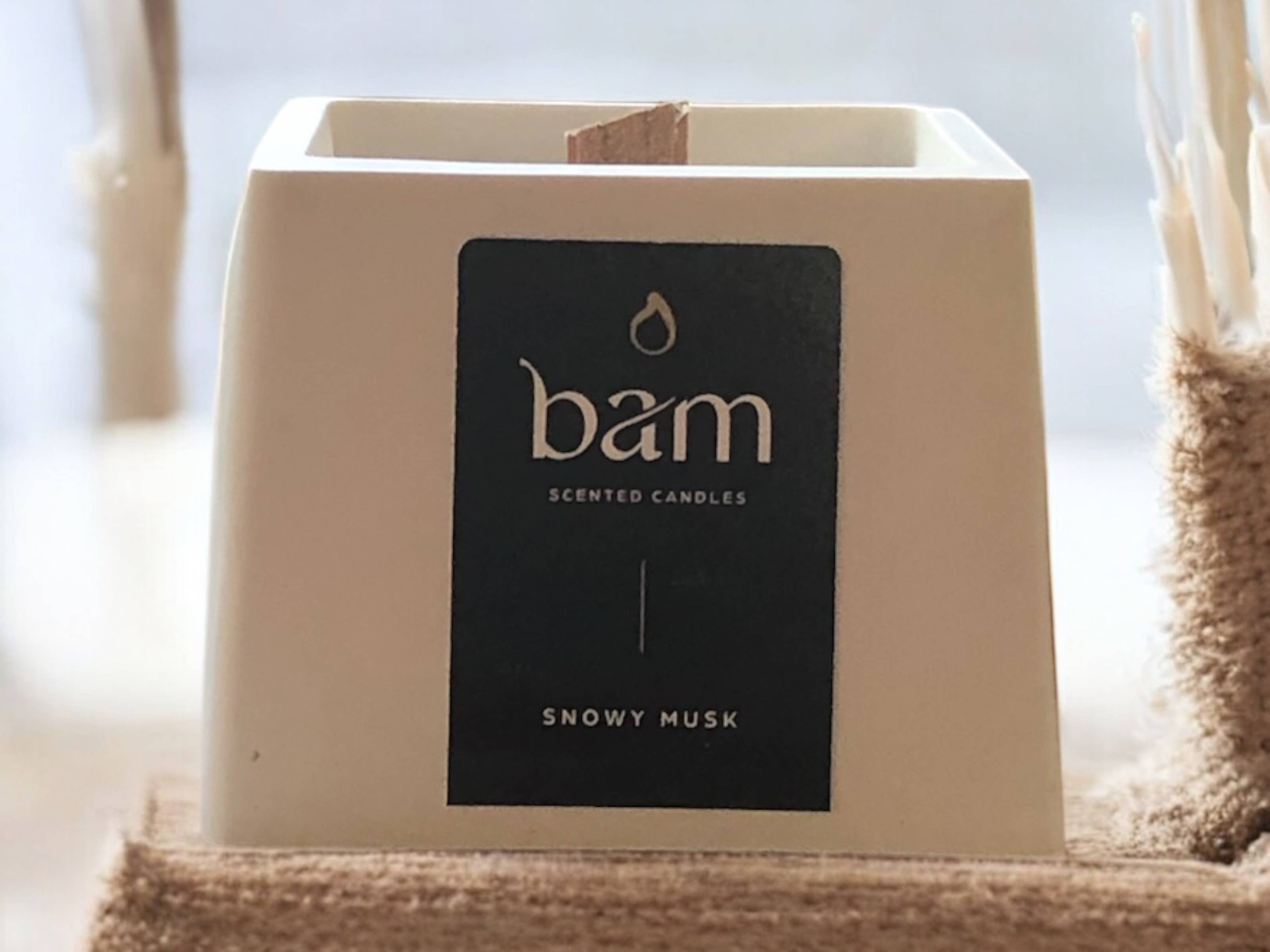 BAM - BOUGIE PARFUMÉE MUSC NEIGEUX - Collection SQUARE