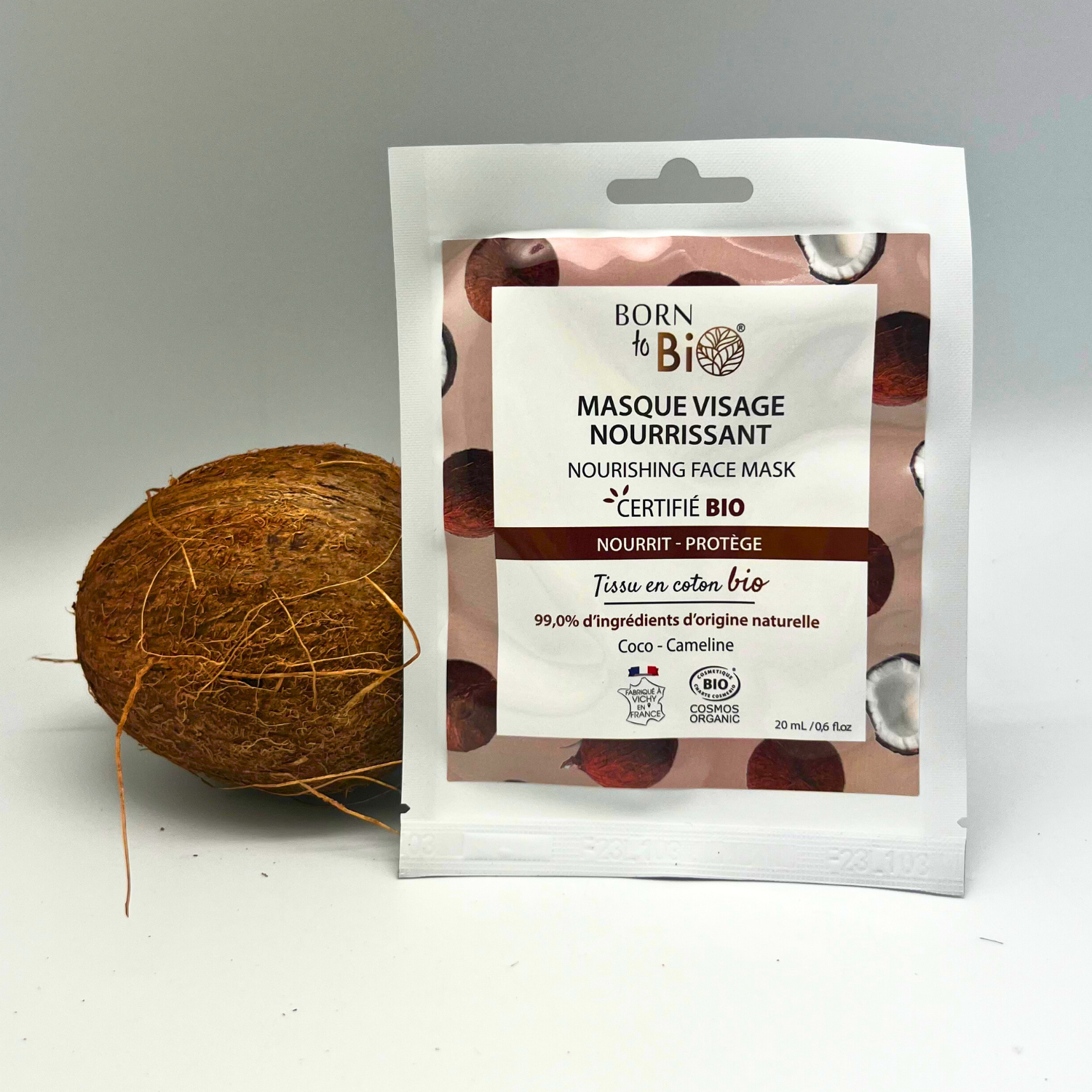Masque visage Nourrissant en coton - certifié Bio