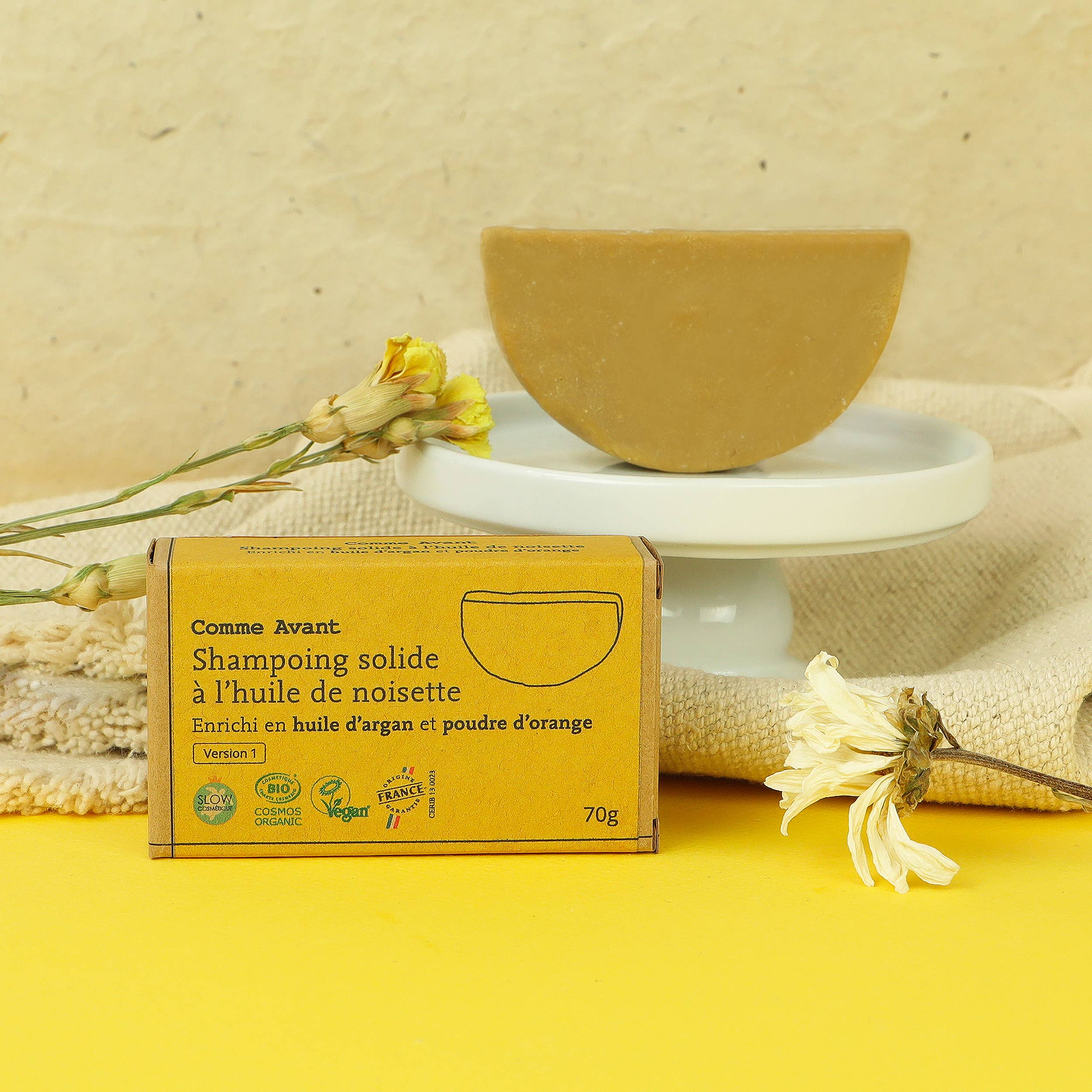 Shampoing solide à l'huile d’argan (Cheveux secs)