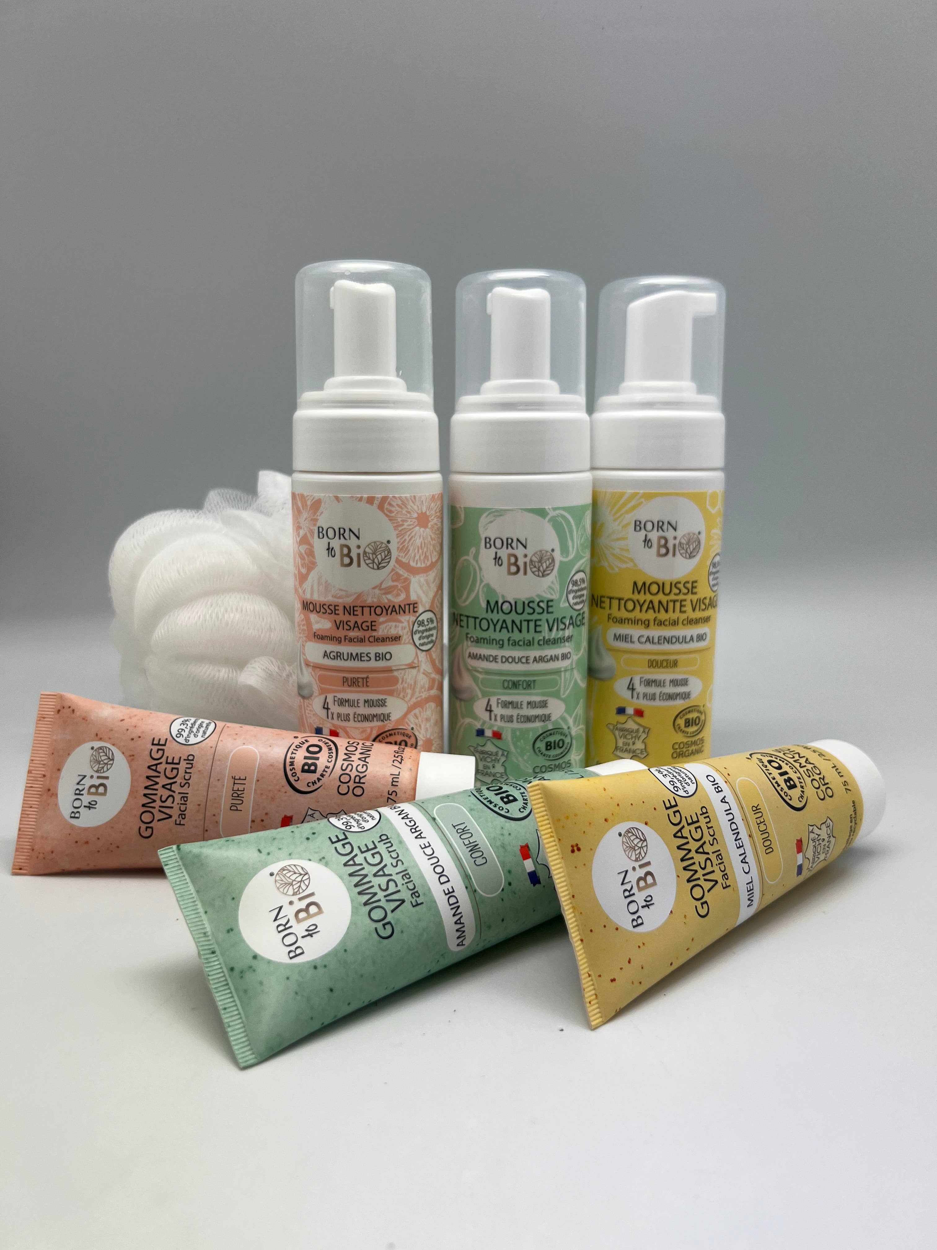 Mousse Nettoyante Visage Amande Douce Argan - Certifiée bio