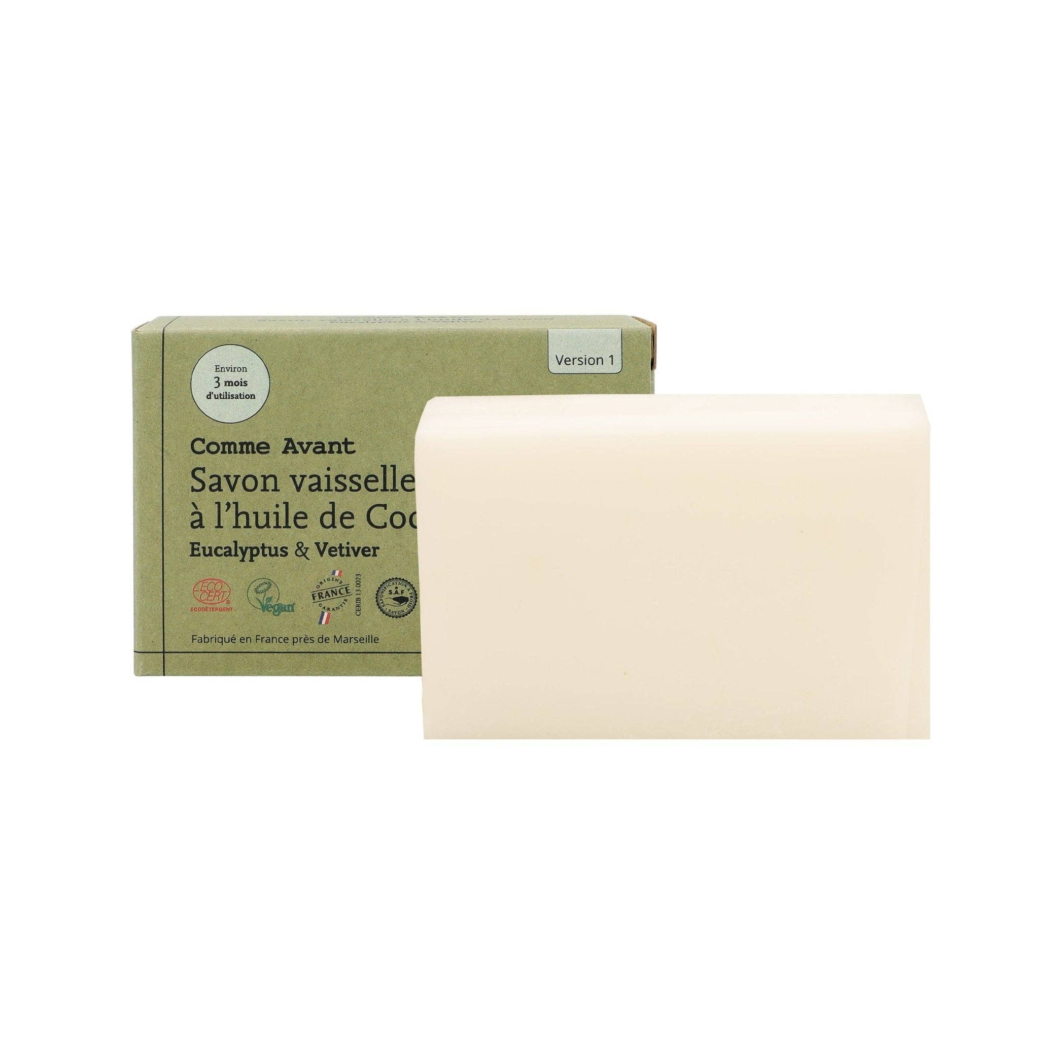 Savon vaisselle à l'huile de Coco : 1 savon vaisselle sans parfum - 150g