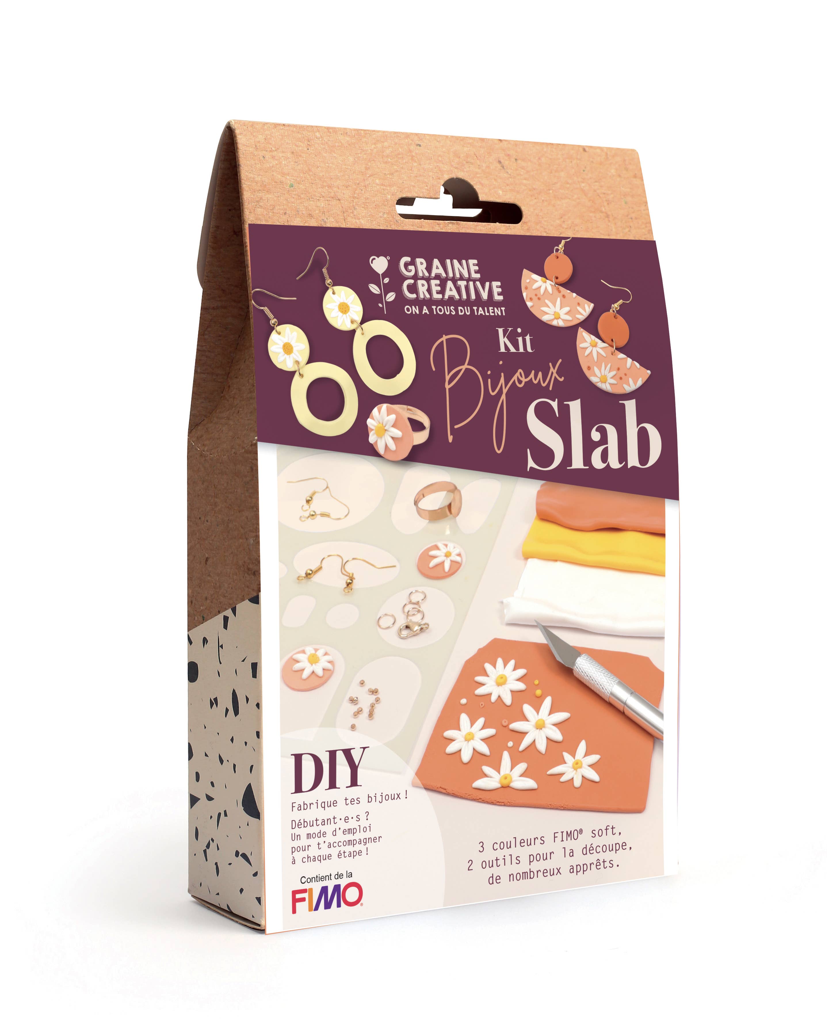 KIT FIMO BIJOUX SLAB FLEURIS