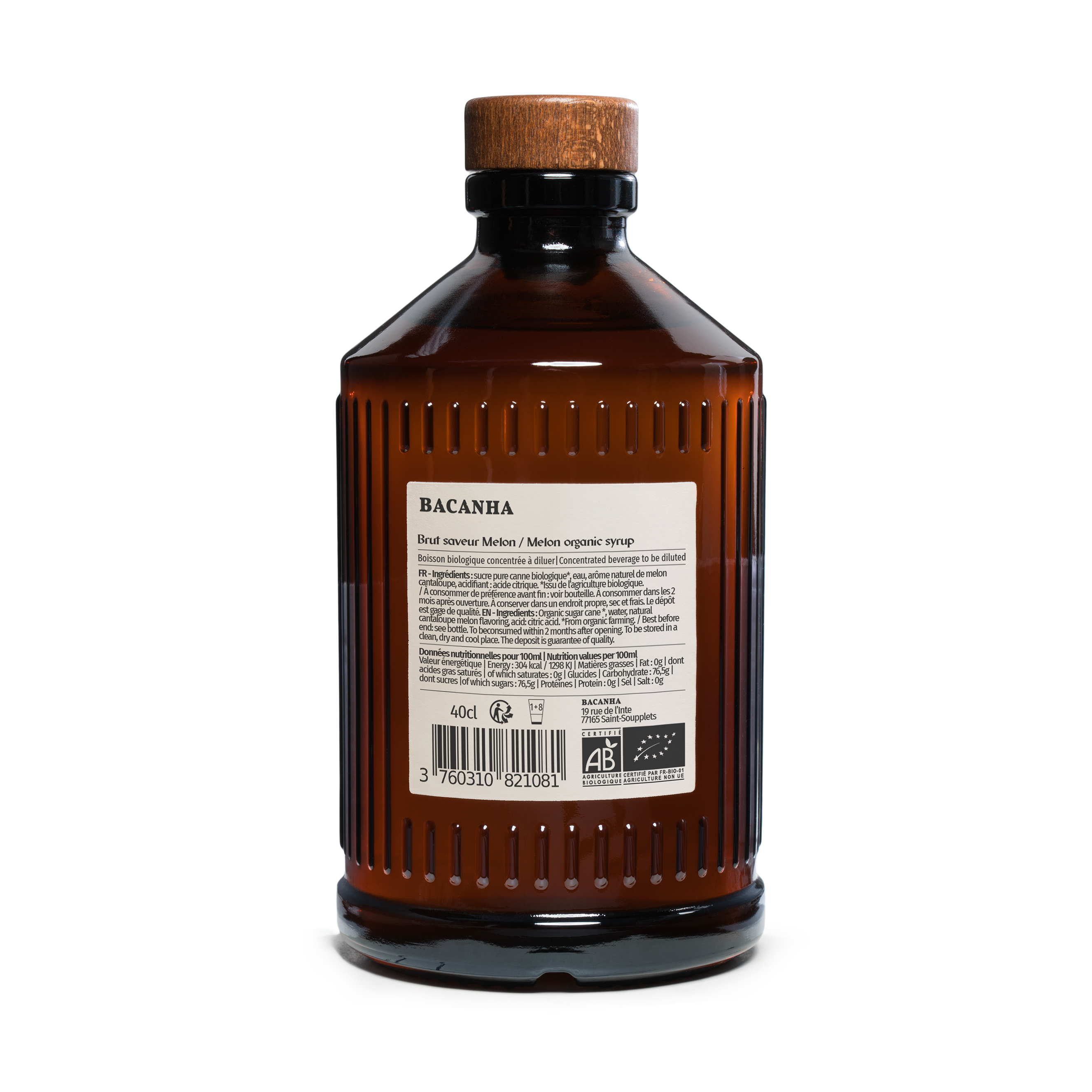 Sirop de Melon Brut Biologique - 400 ml