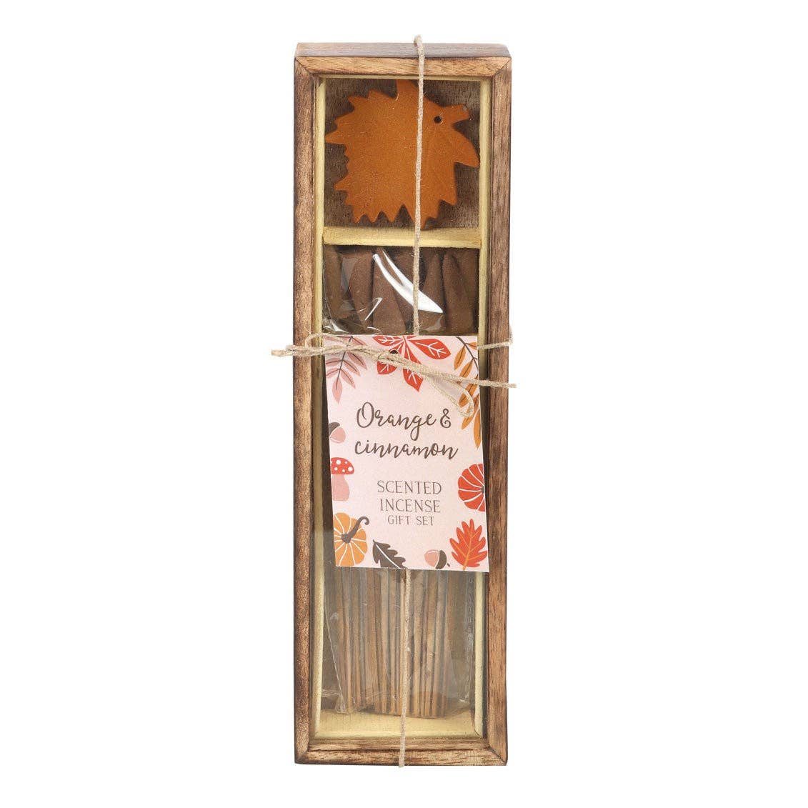 Coffret cadeau d'encens d'automne Autumn Leaf à l'orange et à la cannelle