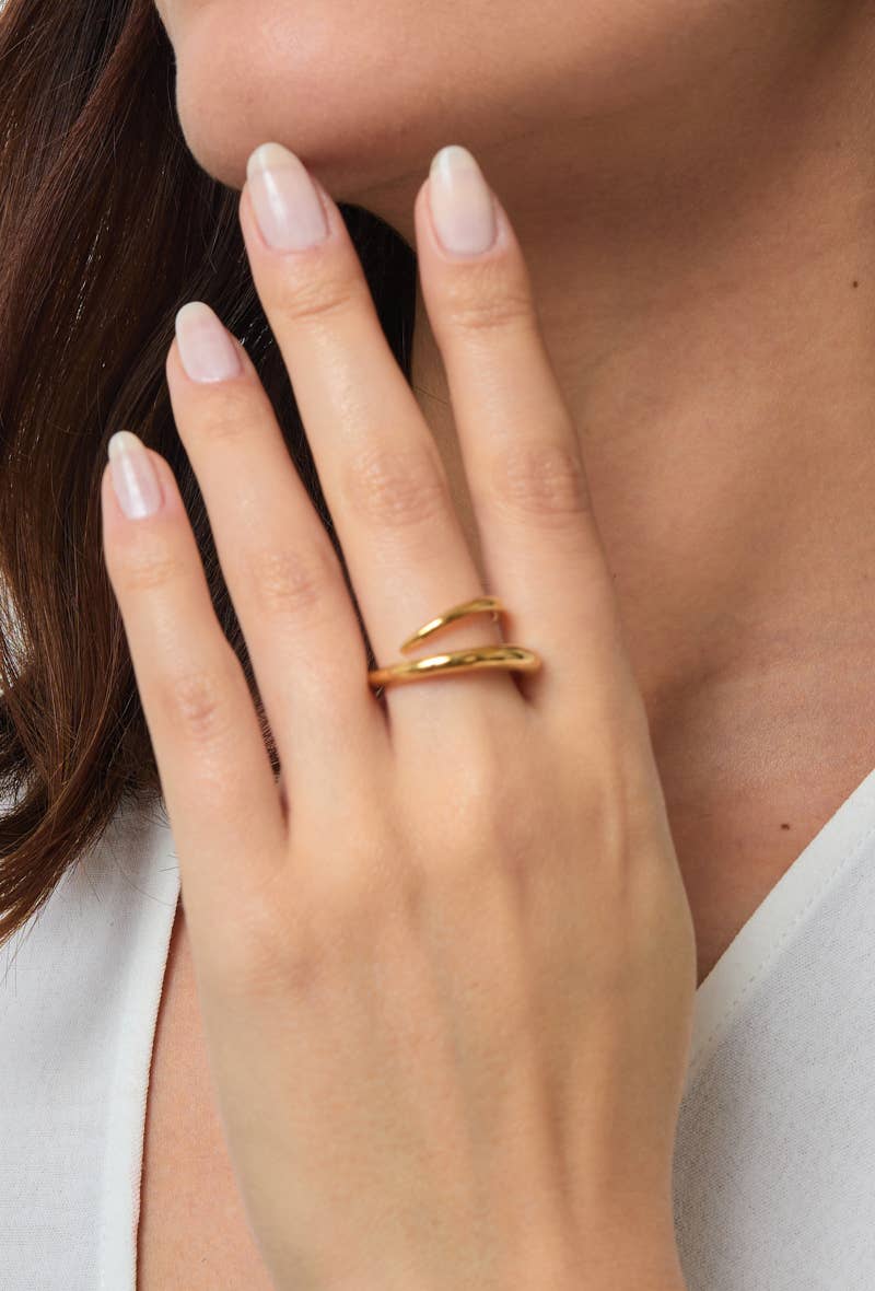 Bague en acier inoxydable 424AQ63: Or