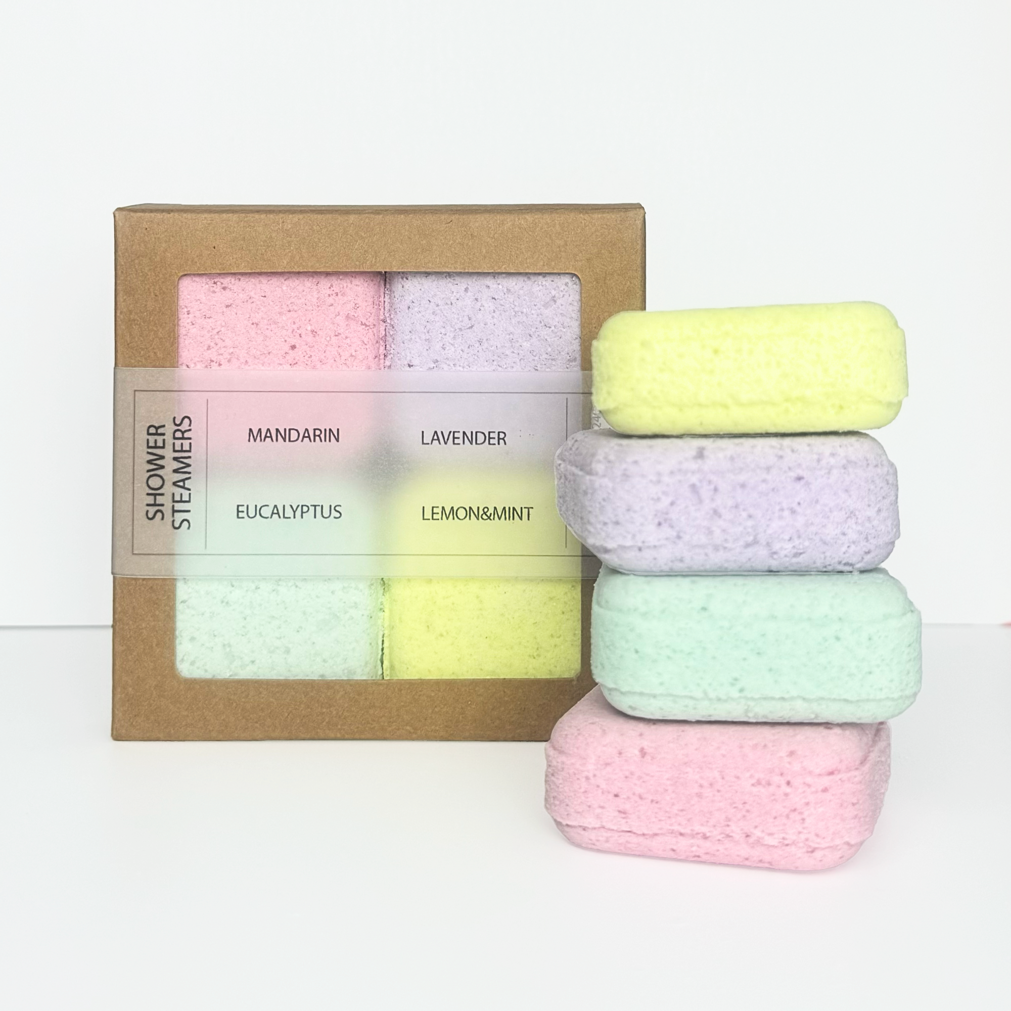VAPEURS DE DOUCHE NATURELLES | COFFRET CADEAU 4PCS | MULTI | 240g