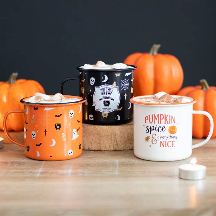 Tasse en émail Pumpkin Spice automne-automne