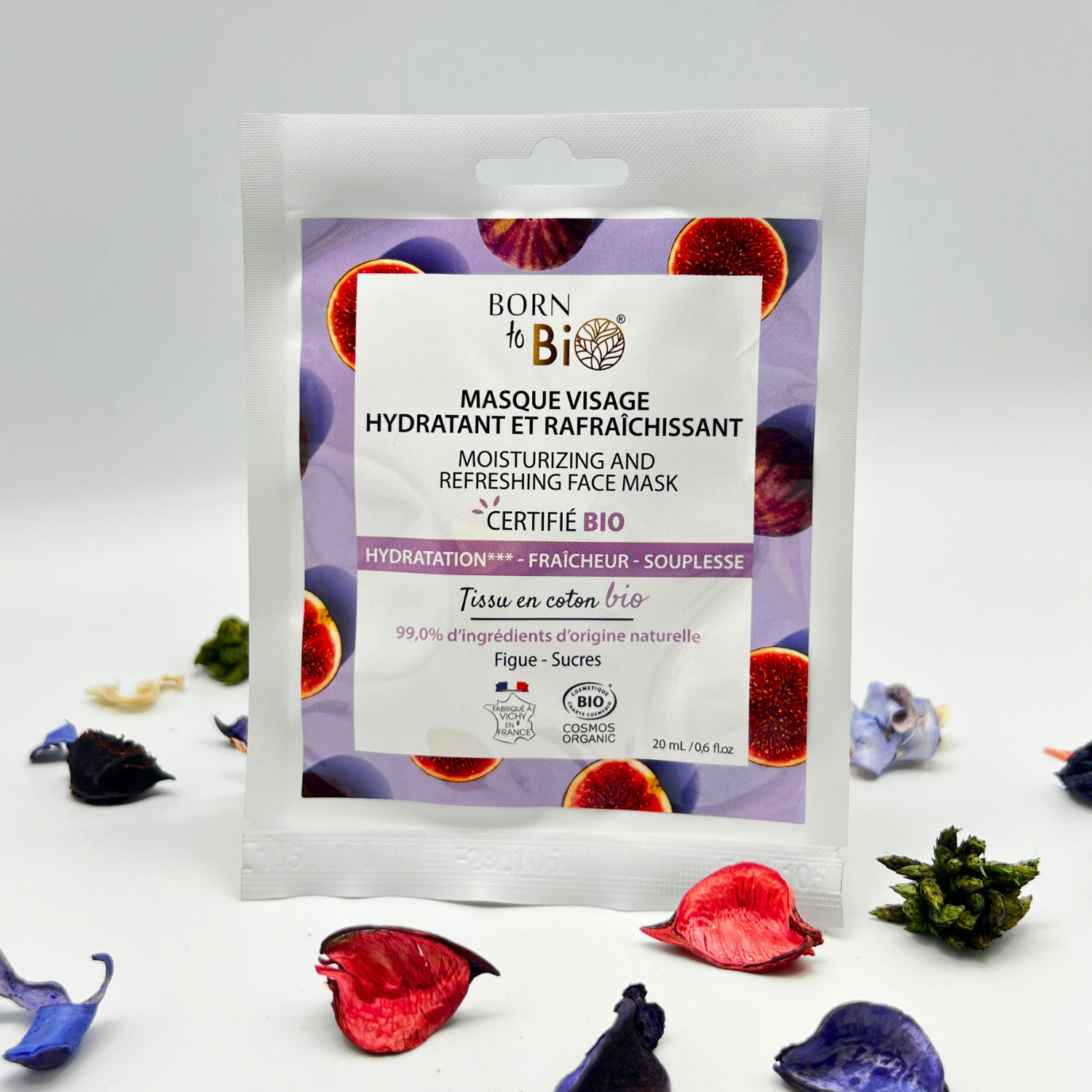 Masque visage Hydratant en coton - Certifié Bio