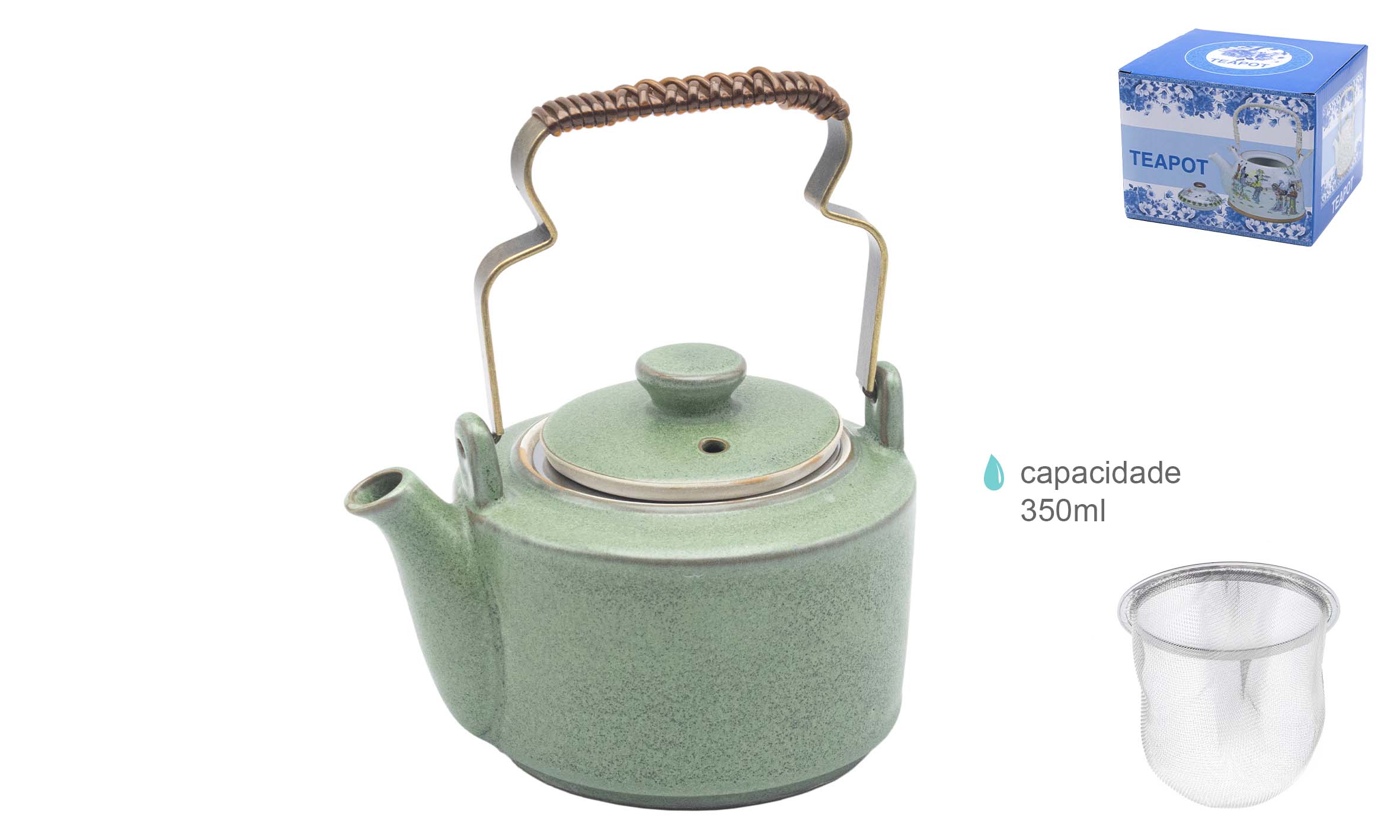 Théière en céramique Déc. 350 ml - 13,8x16cm