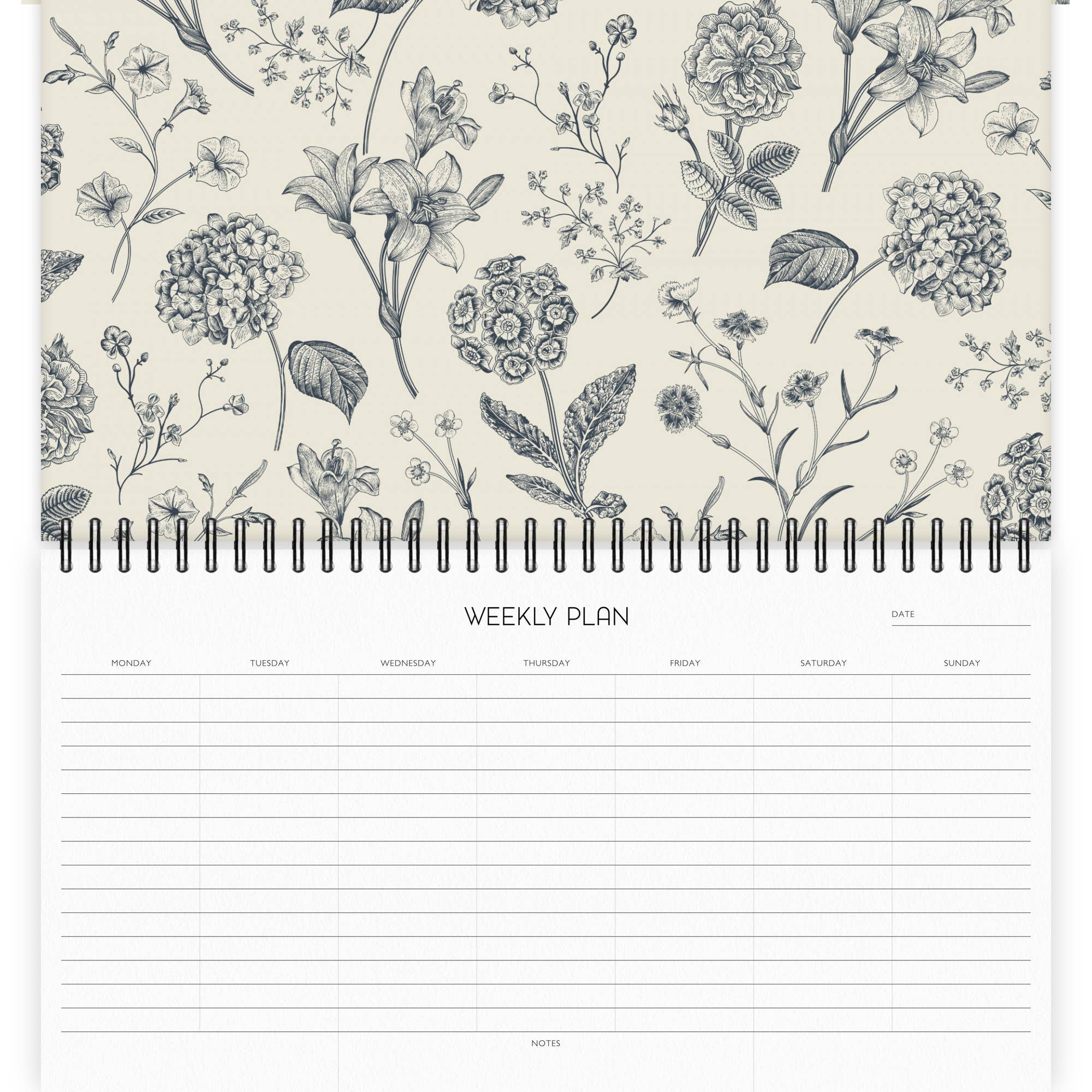 Agenda hebdomadaire motif naturel n° 2 A4