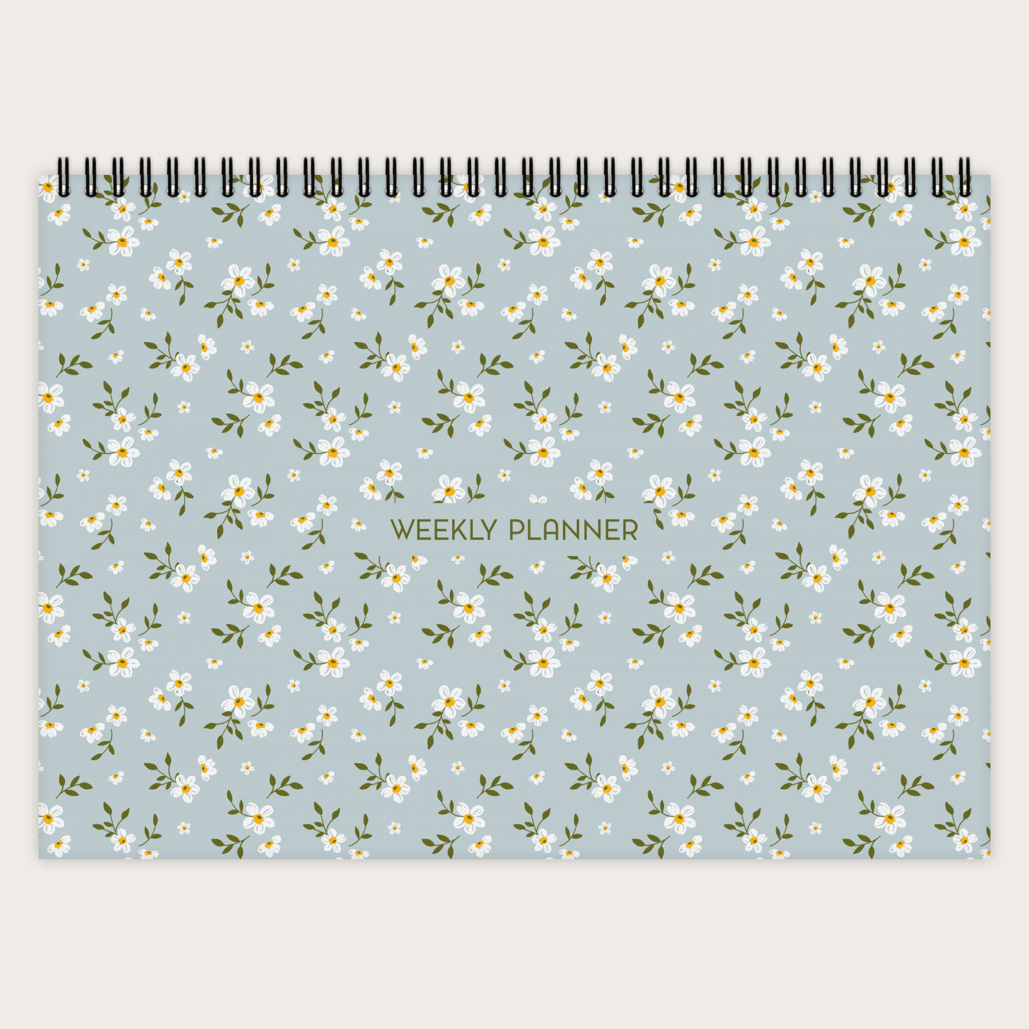 Agenda hebdomadaire A4 à motif floral bohème n° 4