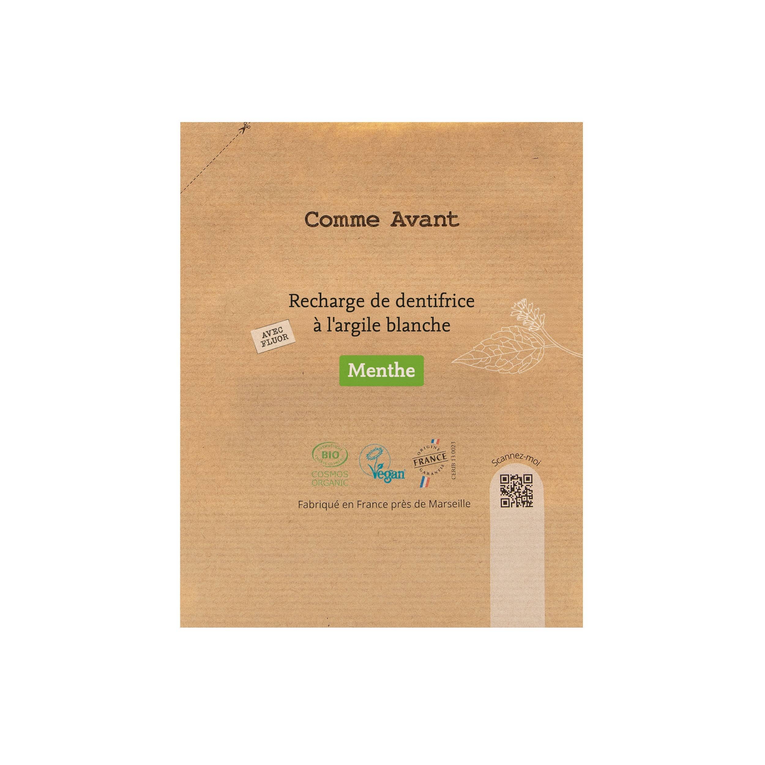 Dentifrice bio en pâte à la menthe: 1 dentifrice - 90ml