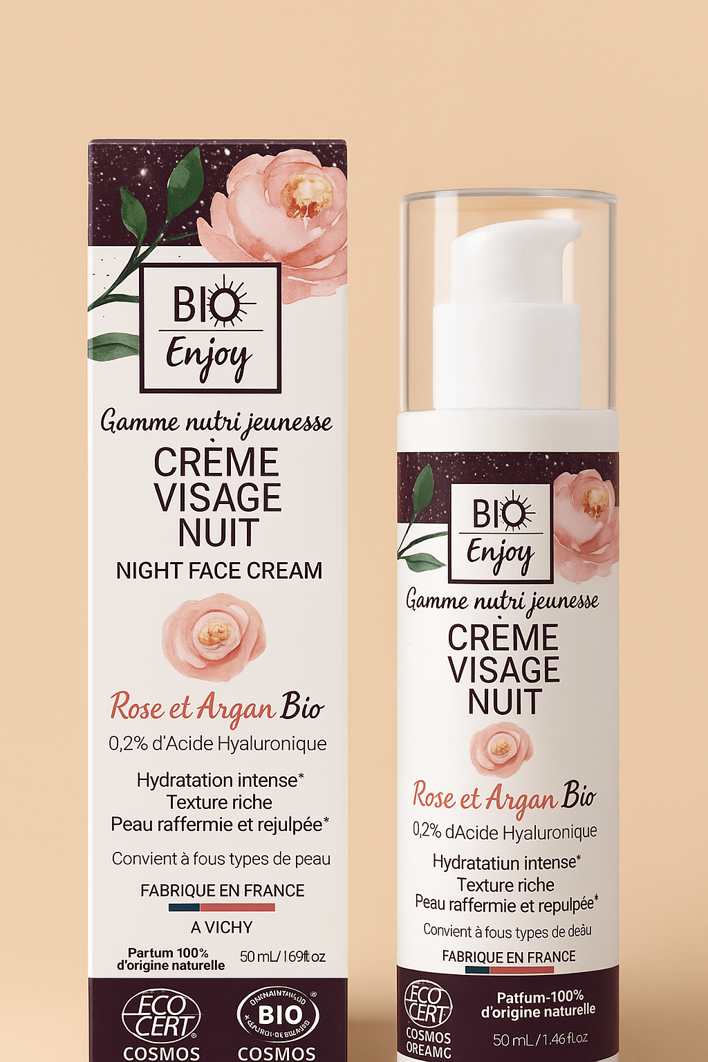 Crème de Nuit Rose Argan – Certifiée Bio