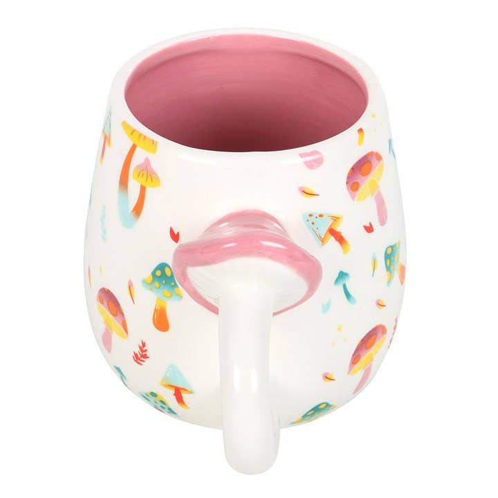 Mug Imprimé Funky Fungi avec Anse en Forme de Champignon