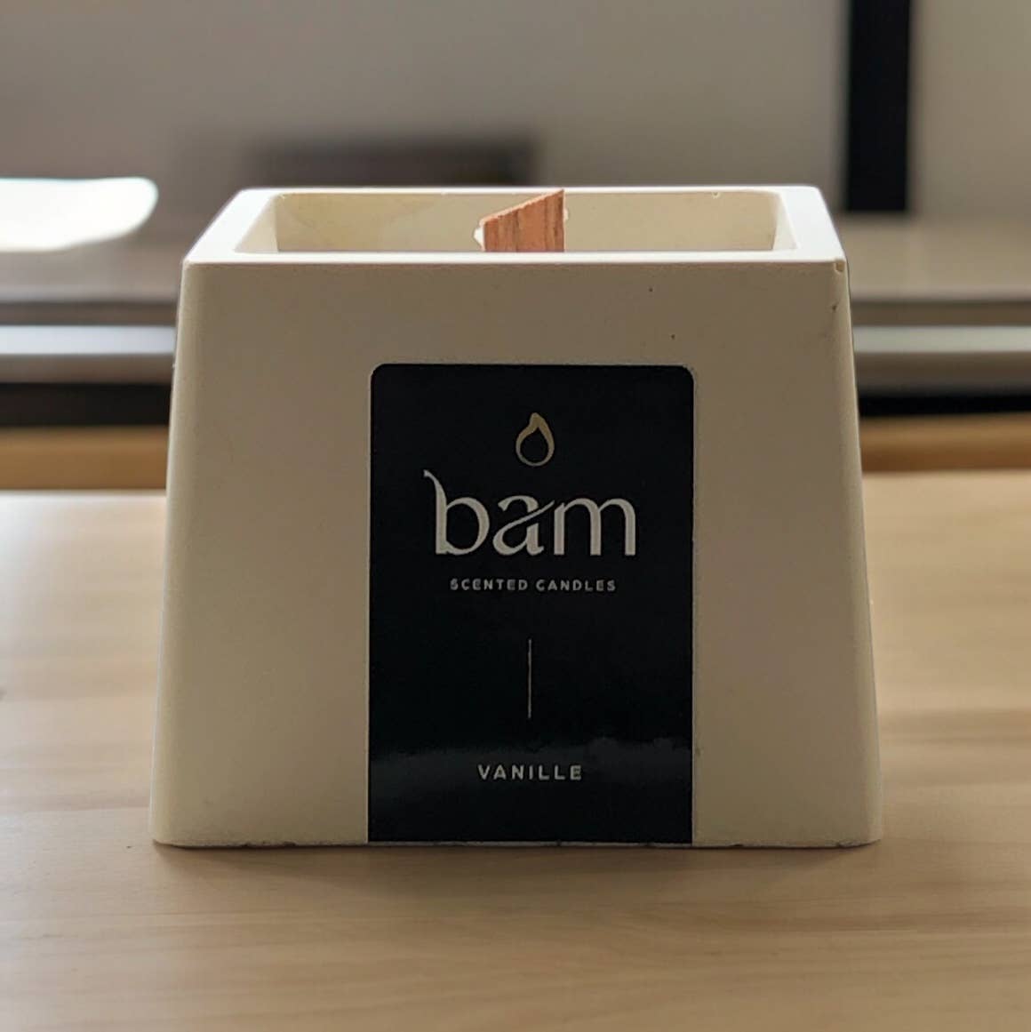 BAM - Bougie parfumée VANILLE - Collection SQUARE