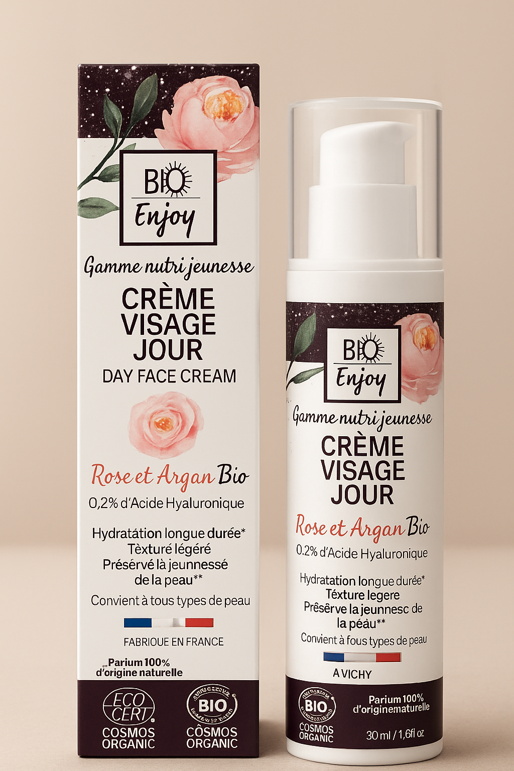 Crème de Jour Rose Argan – Certifiée Bio