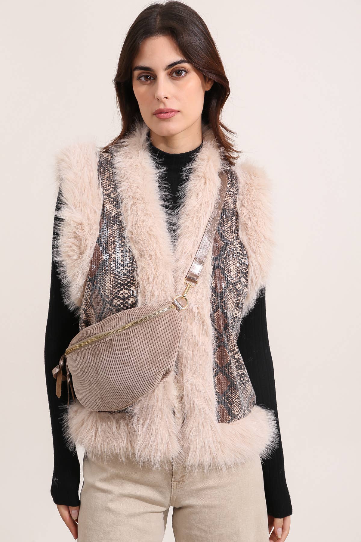 Sac ROSA VELOURS - 4135: Marine