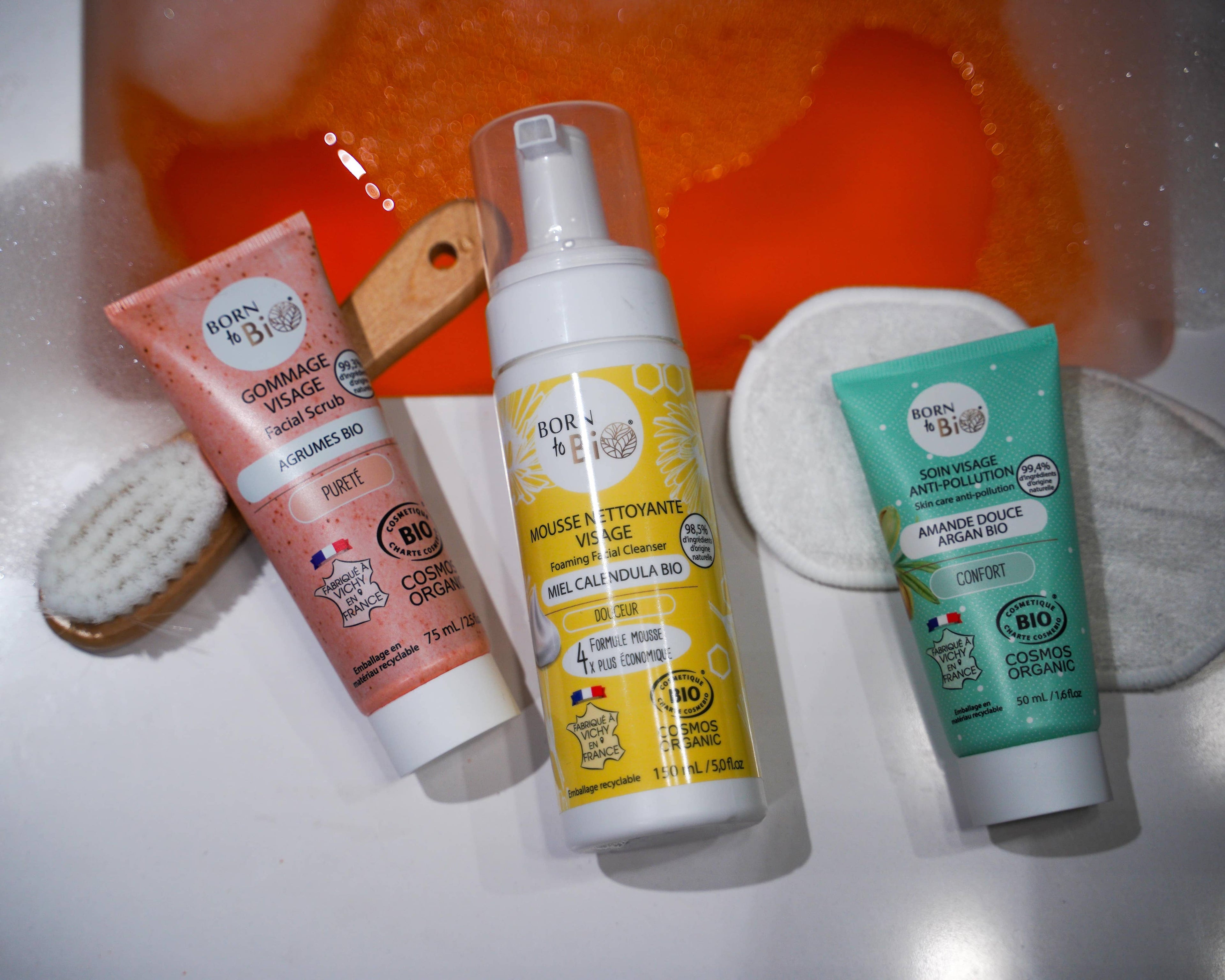 Mousse Nettoyante Visage Miel Calendula - Certifiée bio