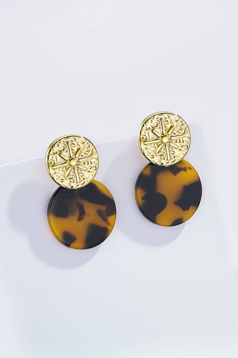 Boucles d'oreilles en acier inoxydable 124RX181: Or / 100% Acier inoxydable