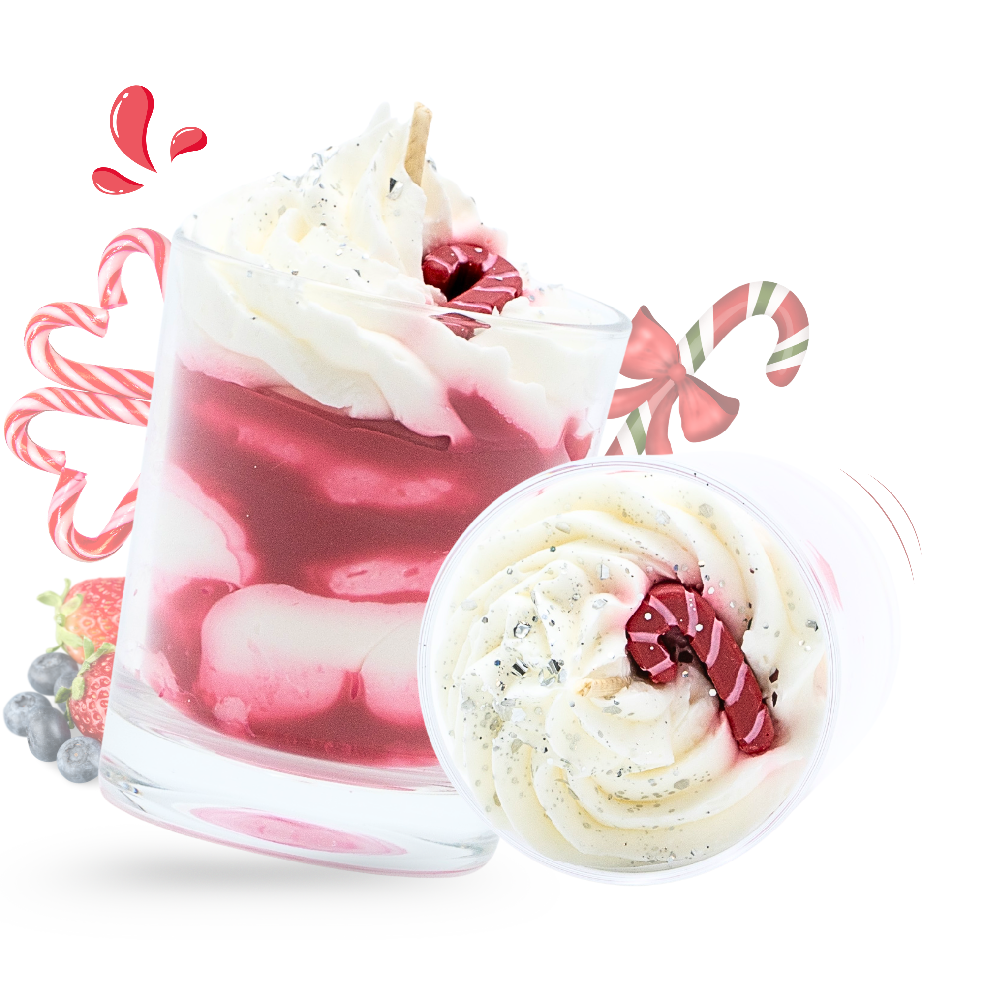 Bougie gourmande sucre d’orge - Noël