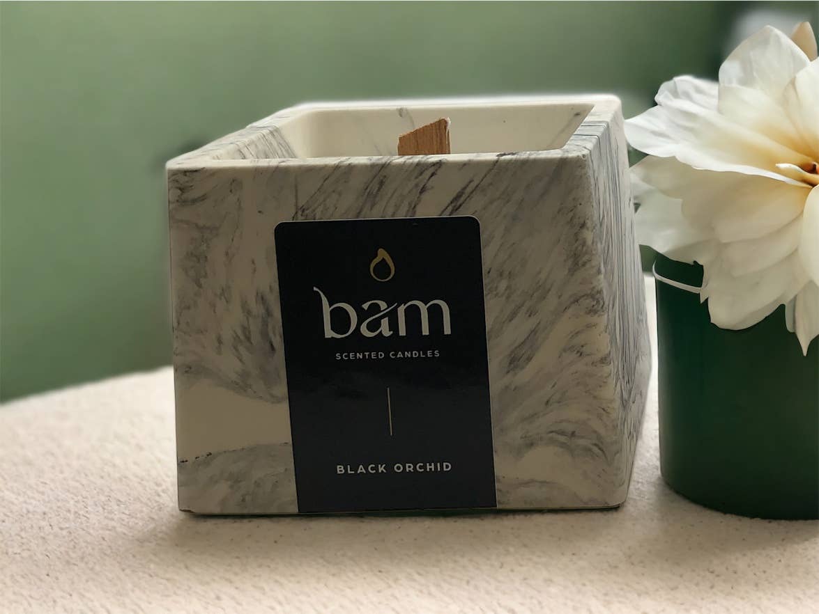 BAM - BOUGIE PARFUMÉE ORCHIDÉE NOIRE - Collection SQUARE