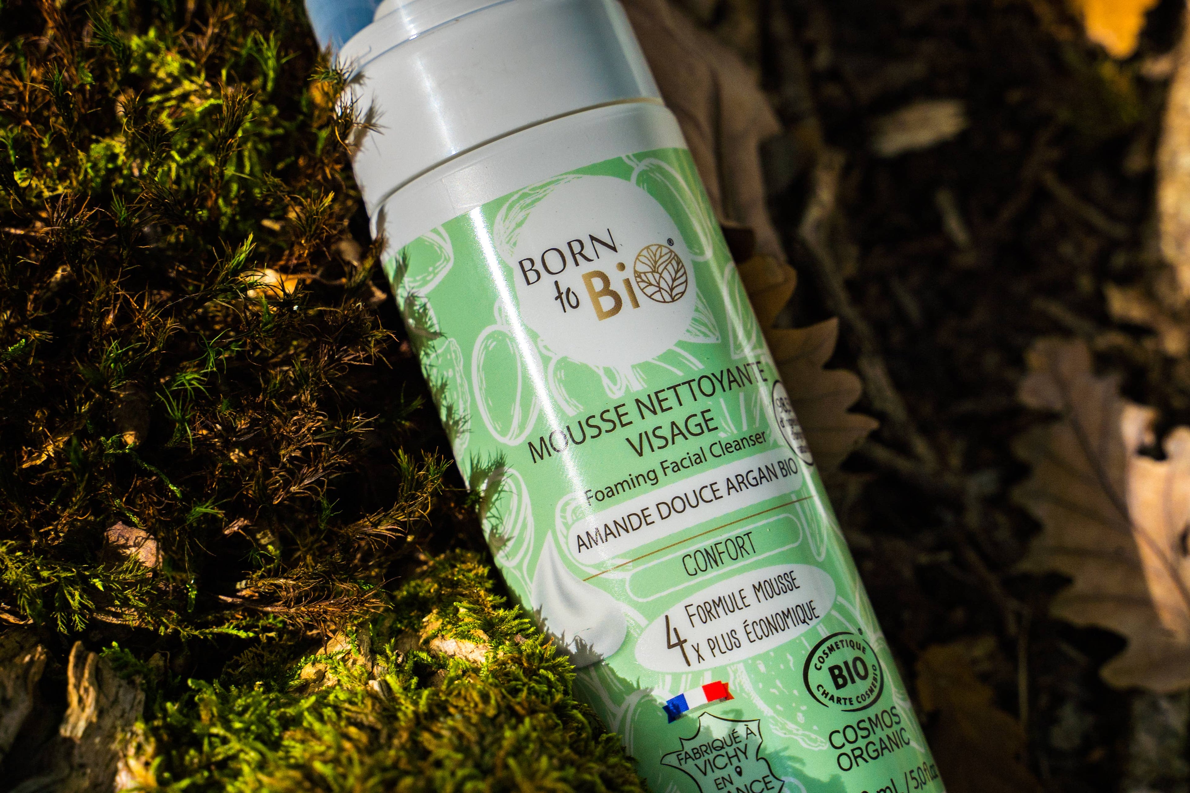 Mousse Nettoyante Visage Amande Douce Argan - Certifiée bio