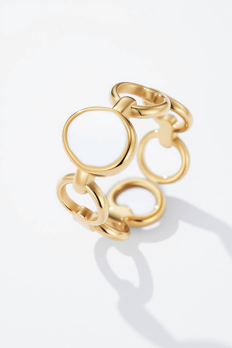 Bague en acier inoxydable 424CA65: Or