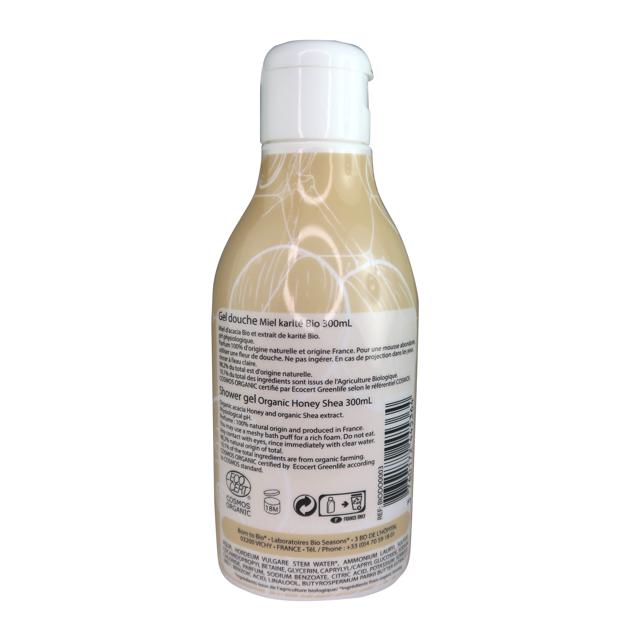 Gel douche Miel Karité Bio Cosmos Organic