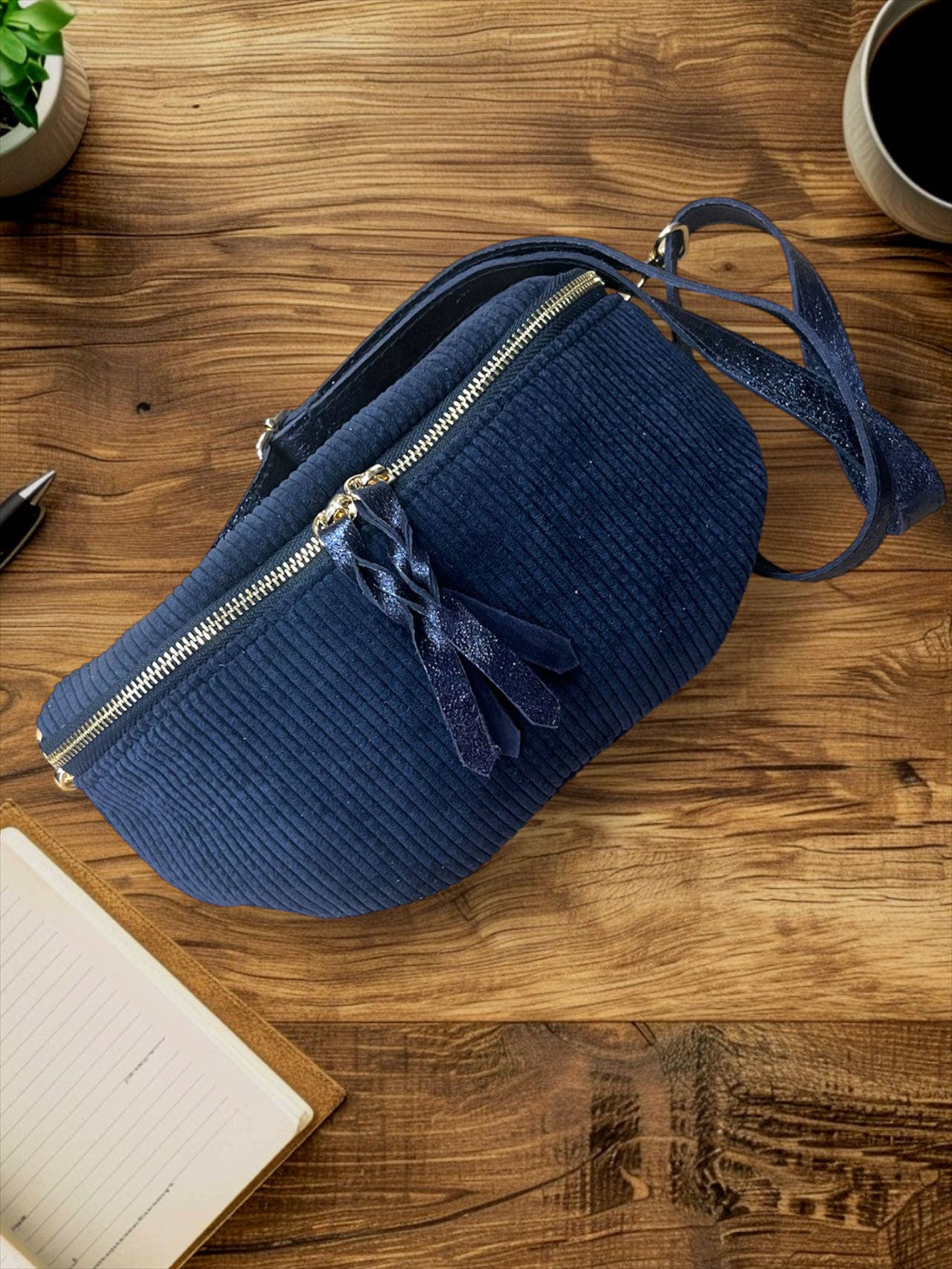 Sac ROSA VELOURS - 4135: Marine